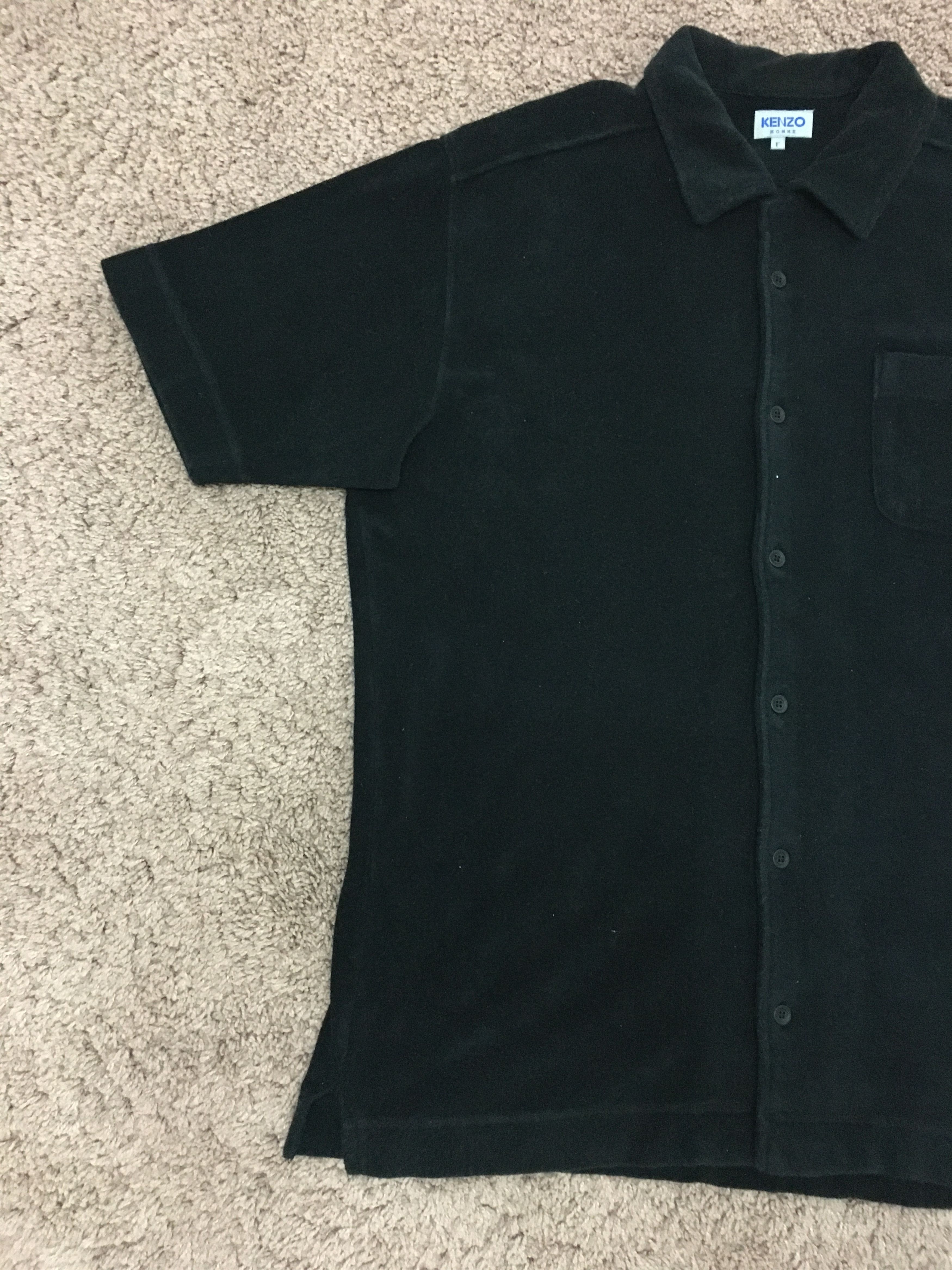 Kenzo vintage kenzo fleece shirt black pocket Size US M / EU 48-50 / 2 - 4 Thumbnail