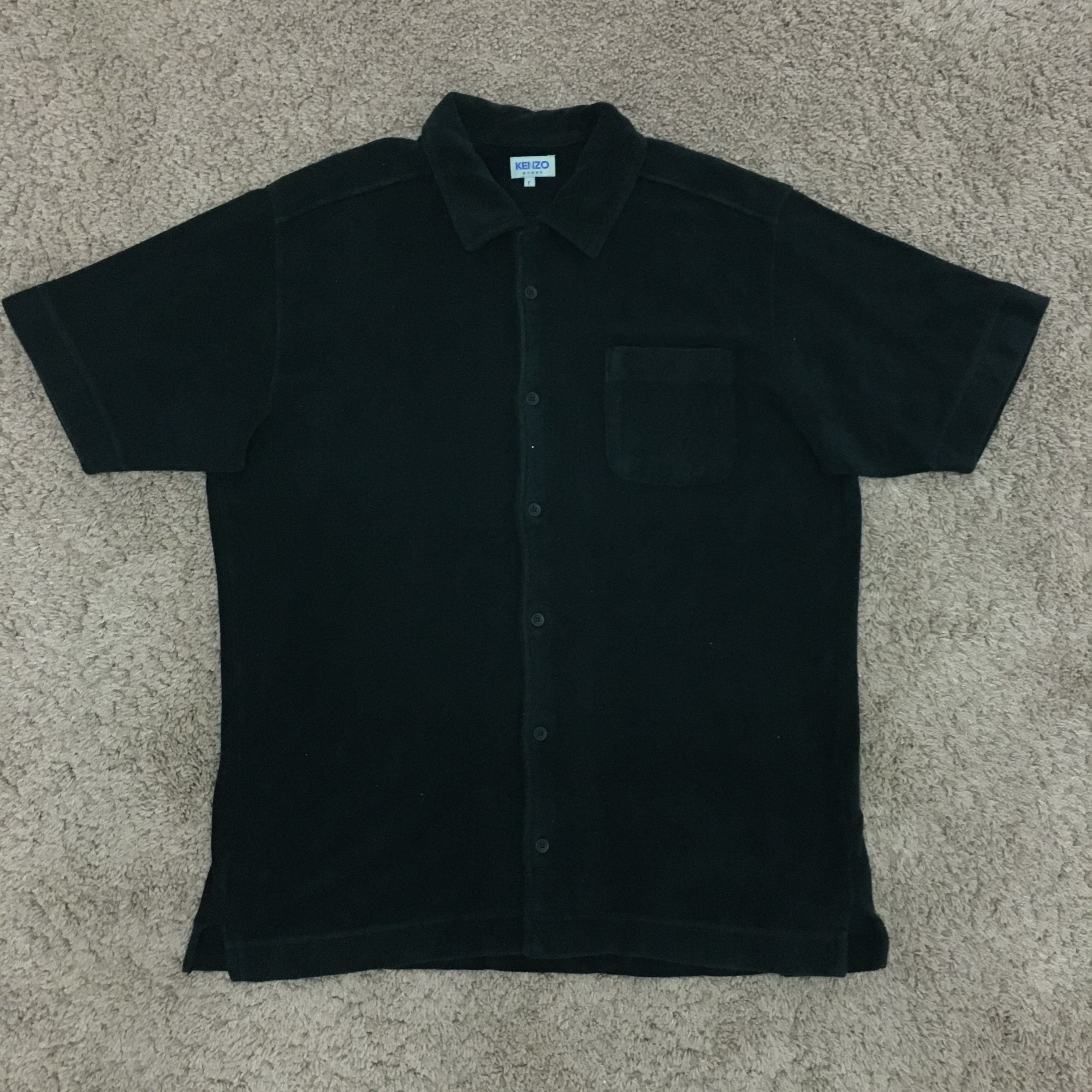 Kenzo vintage kenzo fleece shirt black pocket Size US M / EU 48-50 / 2 - 1 Thumbnail