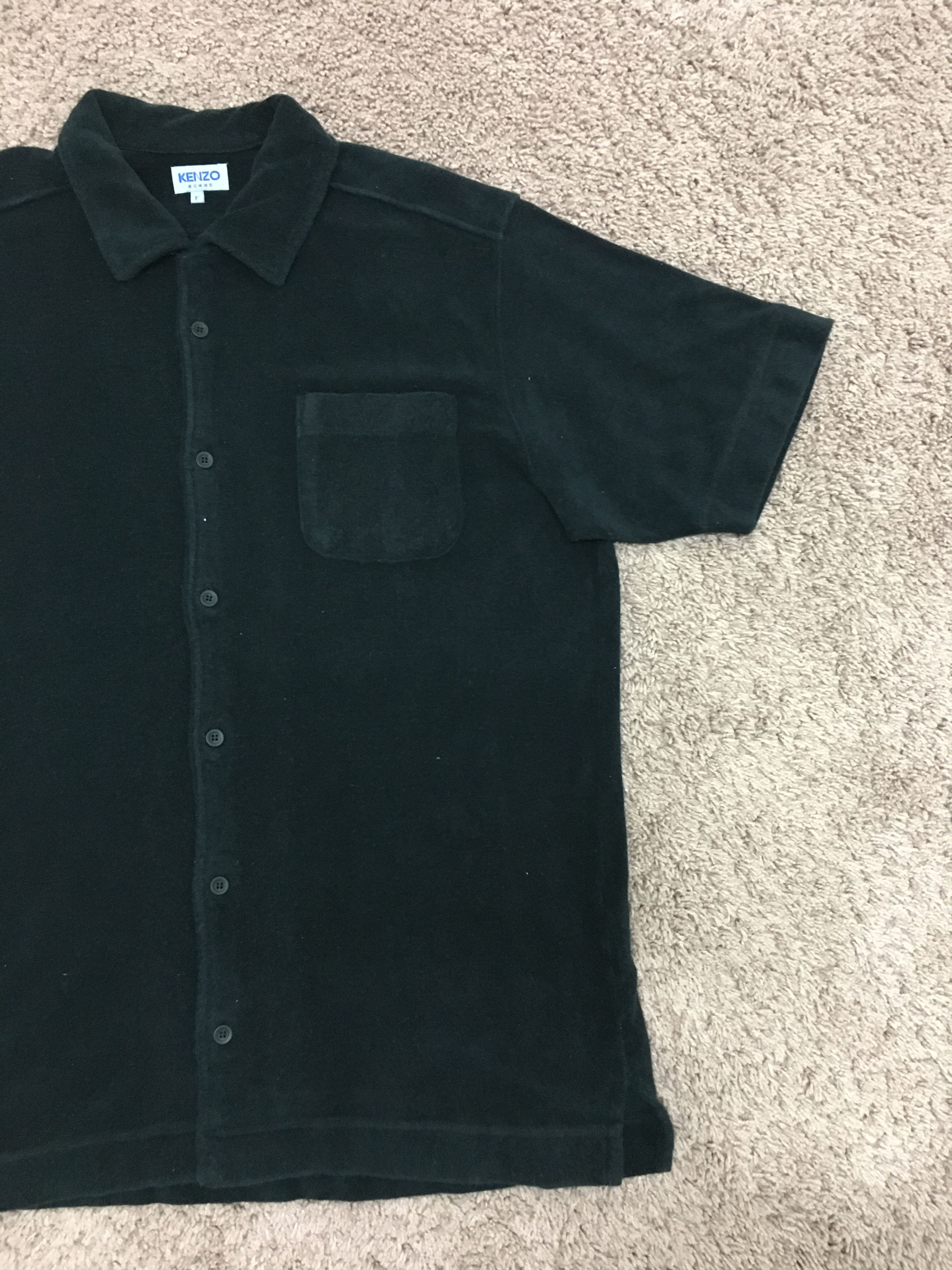 Kenzo vintage kenzo fleece shirt black pocket Size US M / EU 48-50 / 2 - 3 Thumbnail