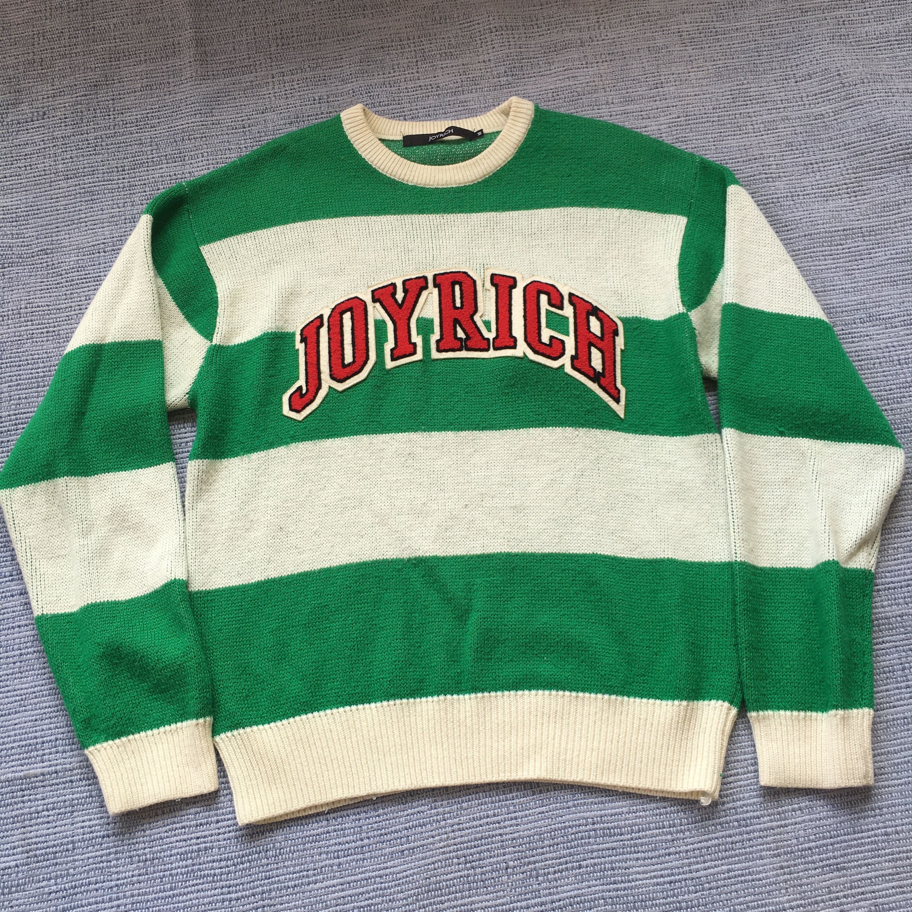 image of Joyrich x Vintage Green Stripe Knitwear, Men's (Size Medium)