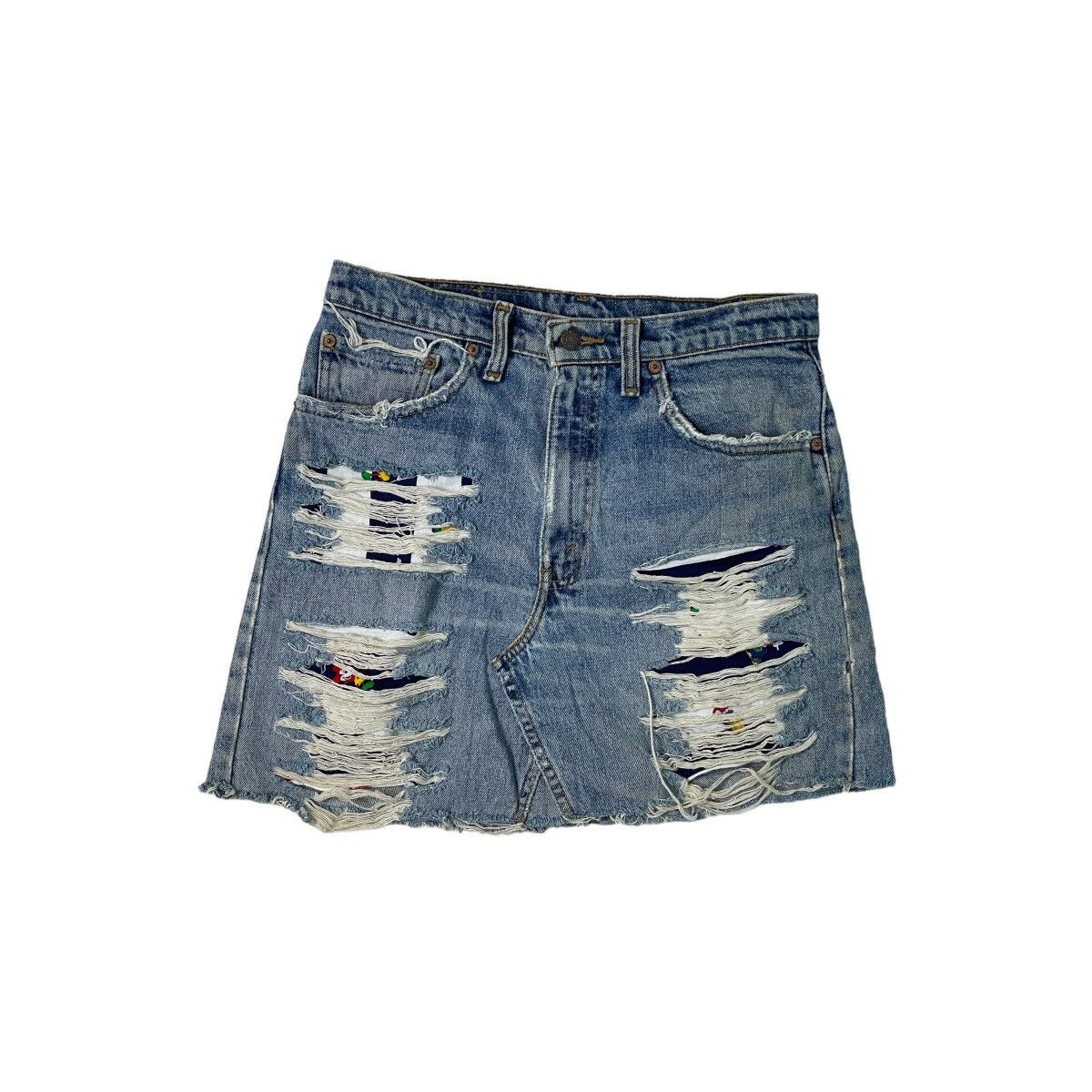 Levi's Vintage Levi's 550 Bondage Canada Mini Skirt Size 32" / US 10 / IT 46 - 1 Thumbnail