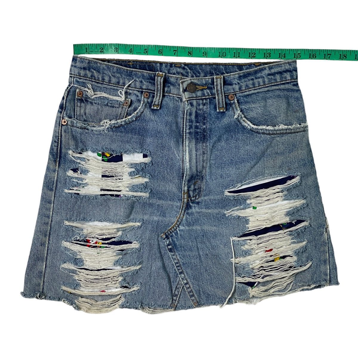 Levi's Vintage Levi's 550 Bondage Canada Mini Skirt Size 32" / US 10 / IT 46 - 10 Thumbnail