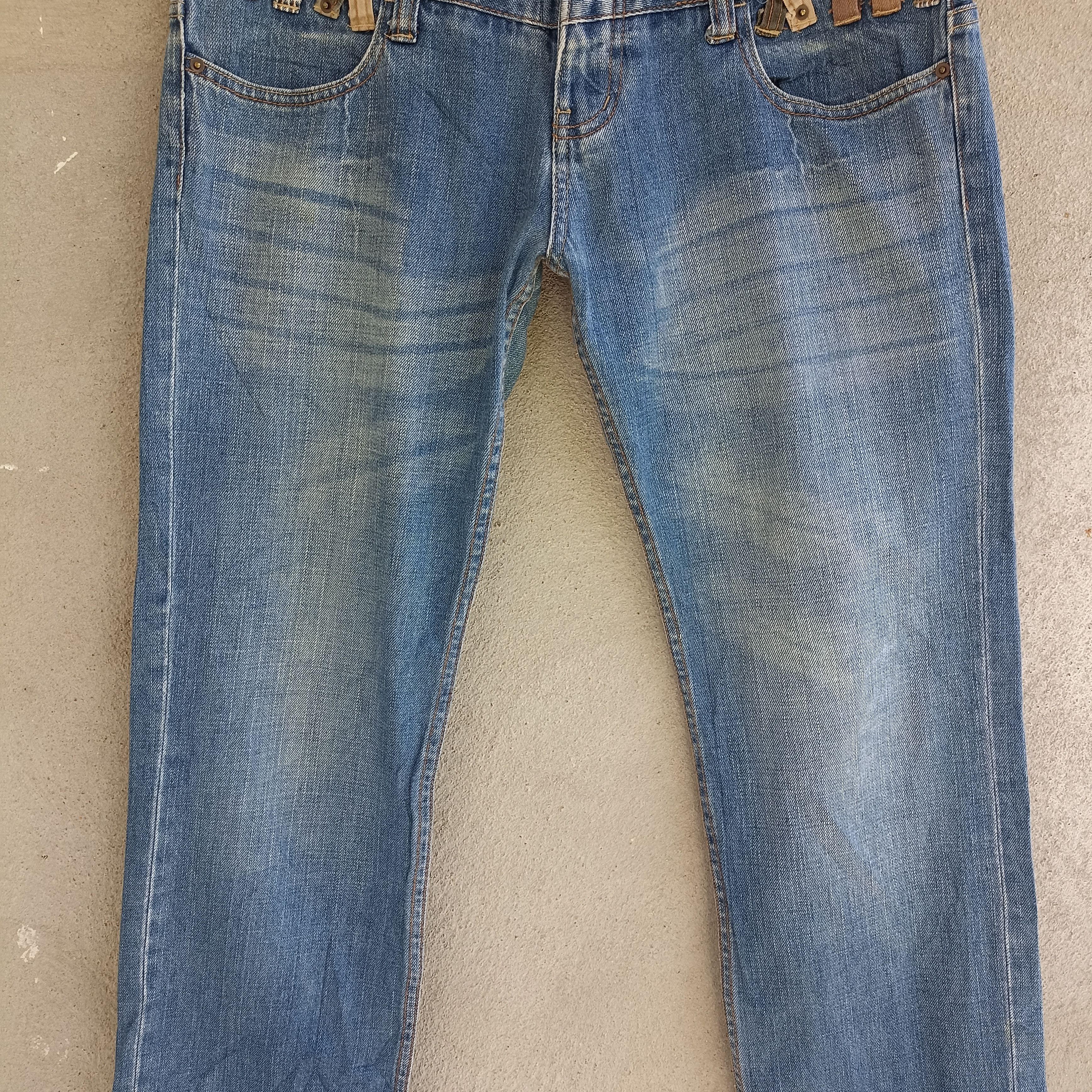 Japanese Brand Dominate Handcrafted Doublewaist Blue Jeans Size US 33 - 4 Thumbnail