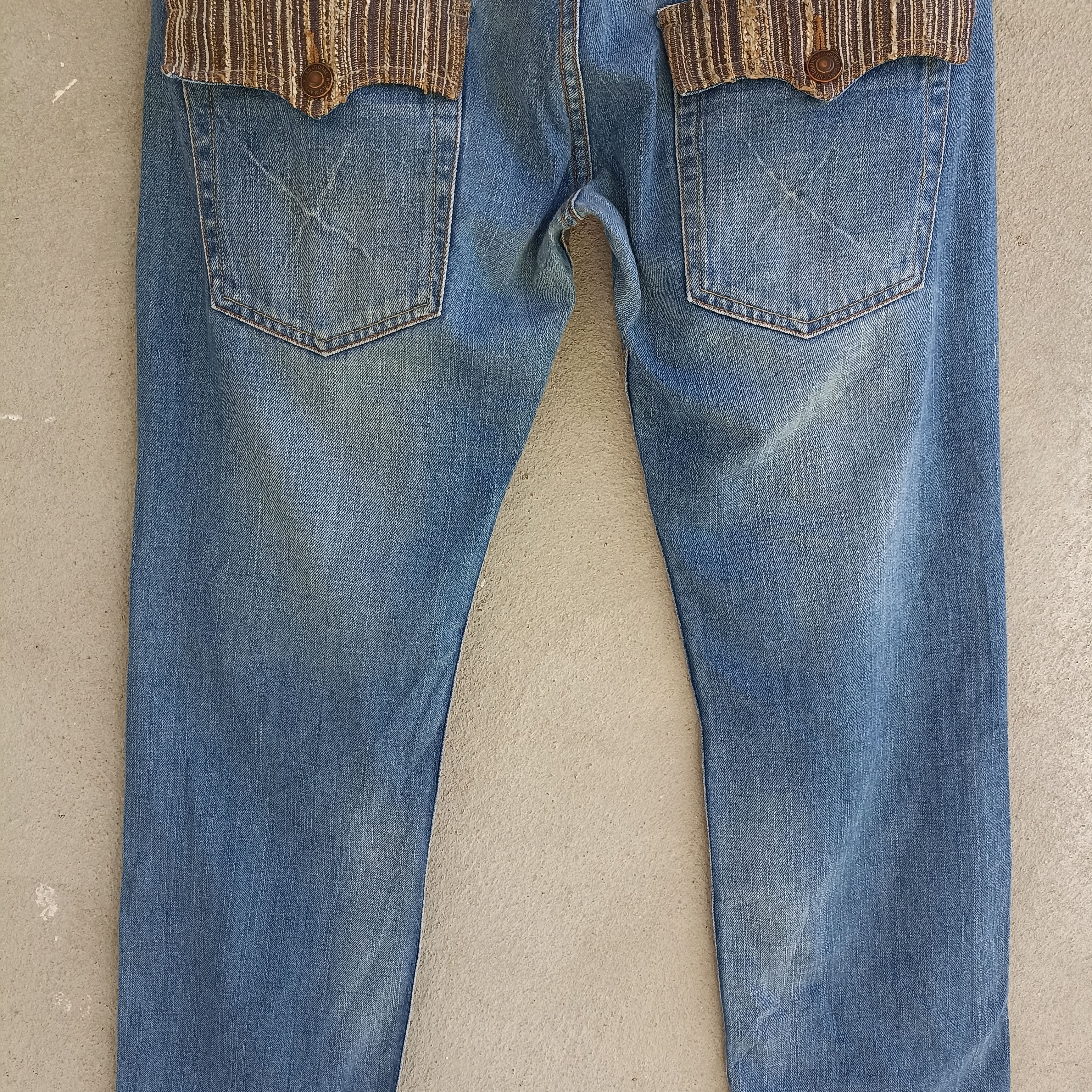 Japanese Brand Dominate Handcrafted Doublewaist Blue Jeans Size US 33 - 10 Thumbnail