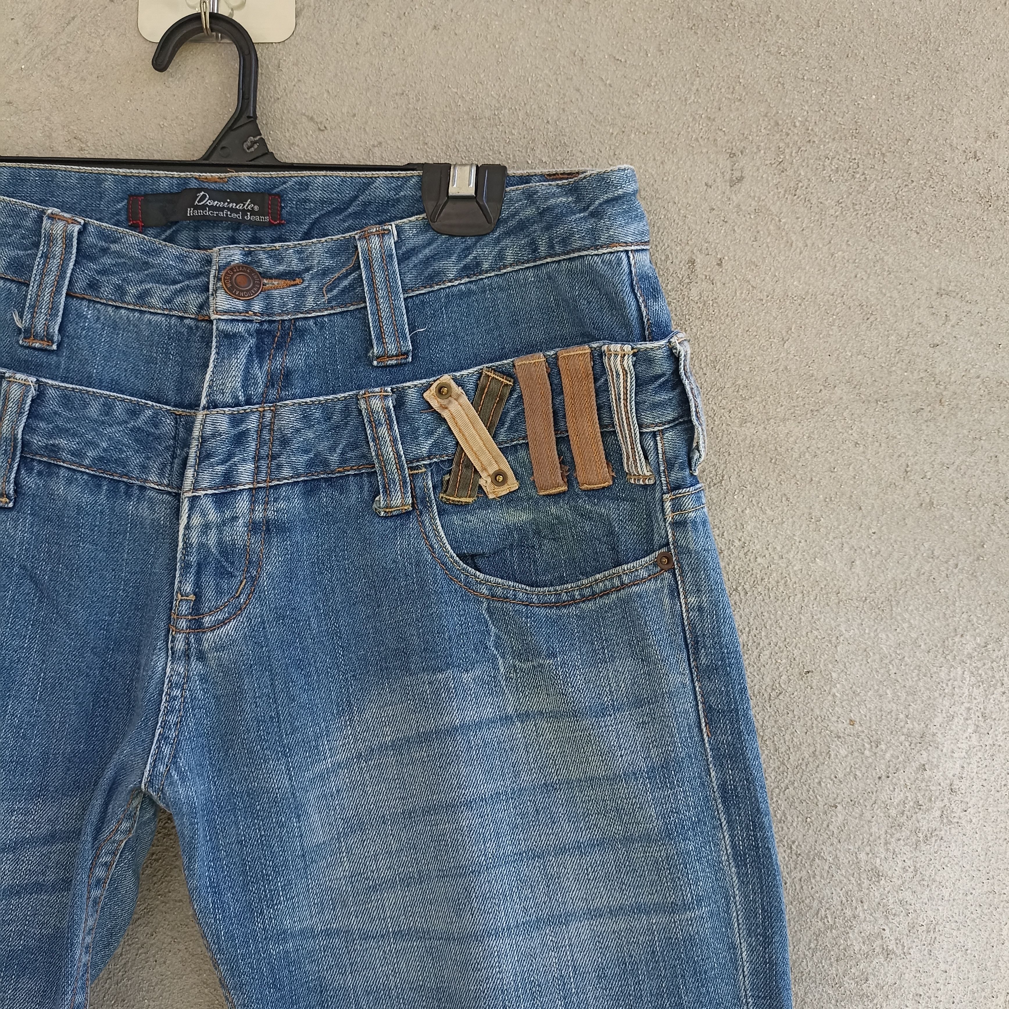 Japanese Brand Dominate Handcrafted Doublewaist Blue Jeans Size US 33 - 7 Thumbnail