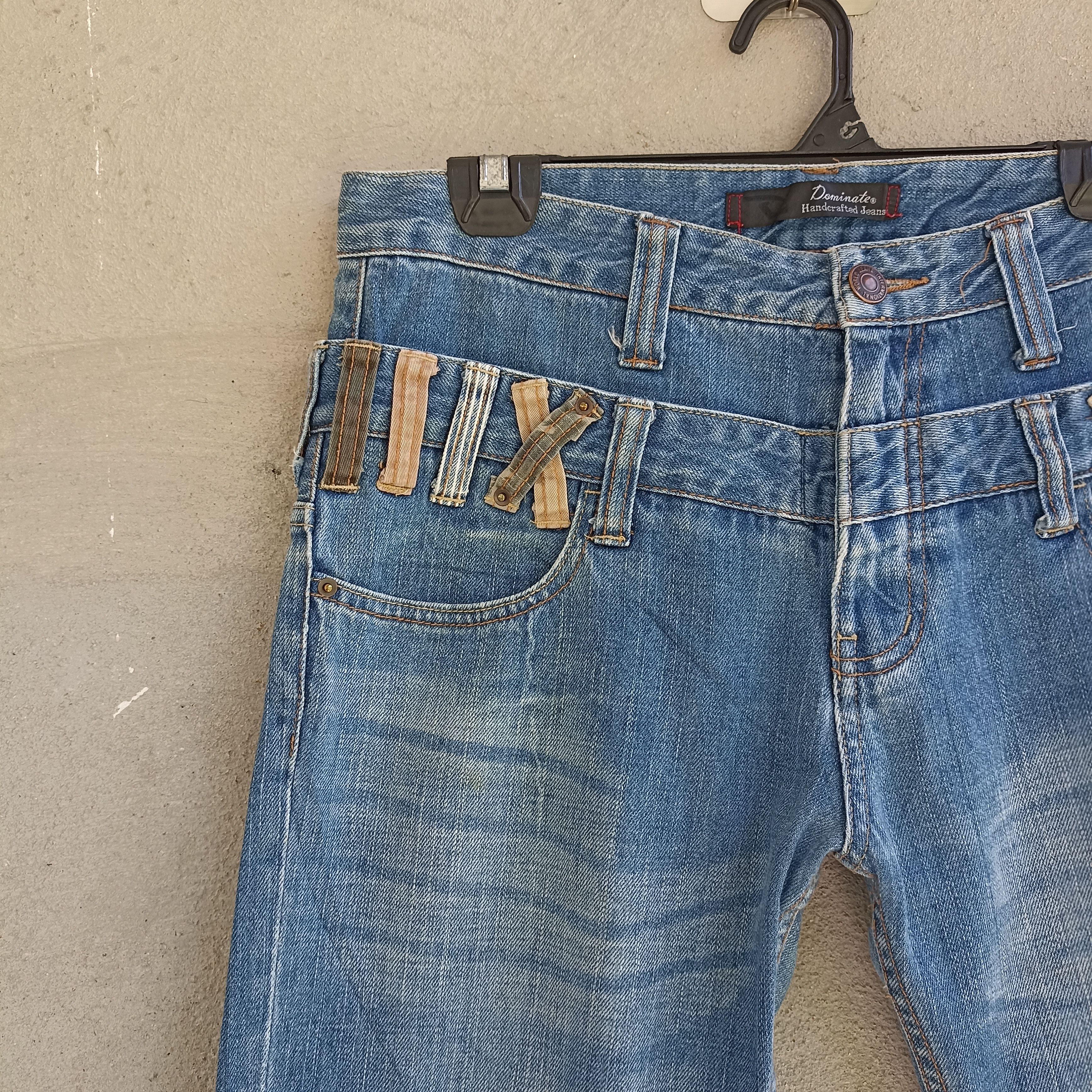 Japanese Brand Dominate Handcrafted Doublewaist Blue Jeans Size US 33 - 6 Thumbnail
