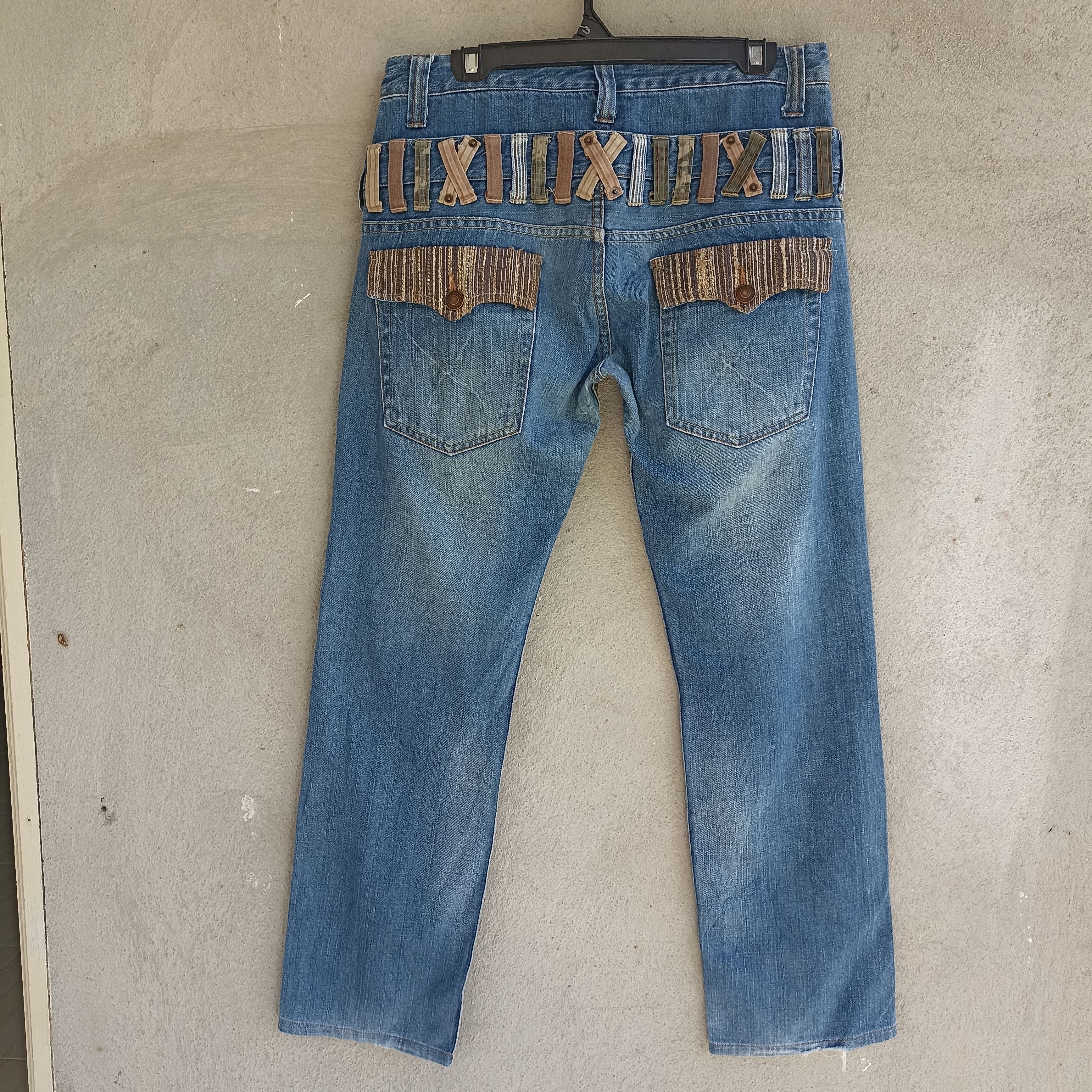 Japanese Brand Dominate Handcrafted Doublewaist Blue Jeans Size US 33 - 2 Thumbnail