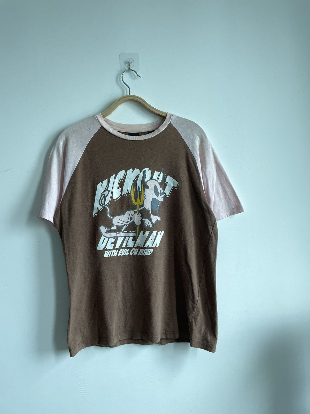 Japanese Brand × Vintage KICK OUT DEVILMAN RAGLAN SHIRT Size US M / EU 48-50 / 2 - 1 Thumbnail