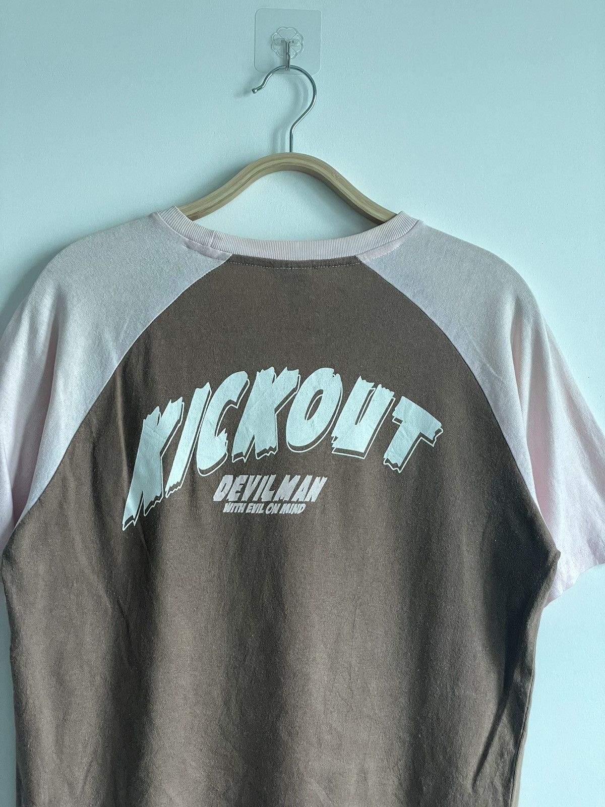 Japanese Brand × Vintage KICK OUT DEVILMAN RAGLAN SHIRT Size US M / EU 48-50 / 2 - 4 Thumbnail