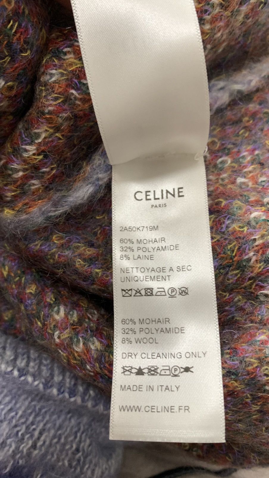 Celine Celine oversized mohair jacquard hoodie Size US L / EU 52-54 / 3 - 6 Thumbnail