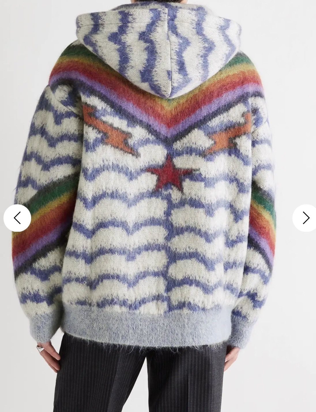 Celine Celine oversized mohair jacquard hoodie Size US L / EU 52-54 / 3 - 2 Thumbnail