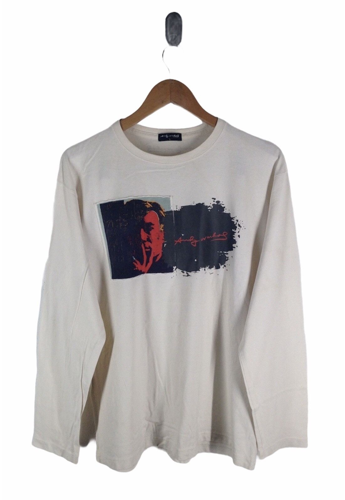 Andy Warhol Patches Style Ls T Shirt Size L cw21
