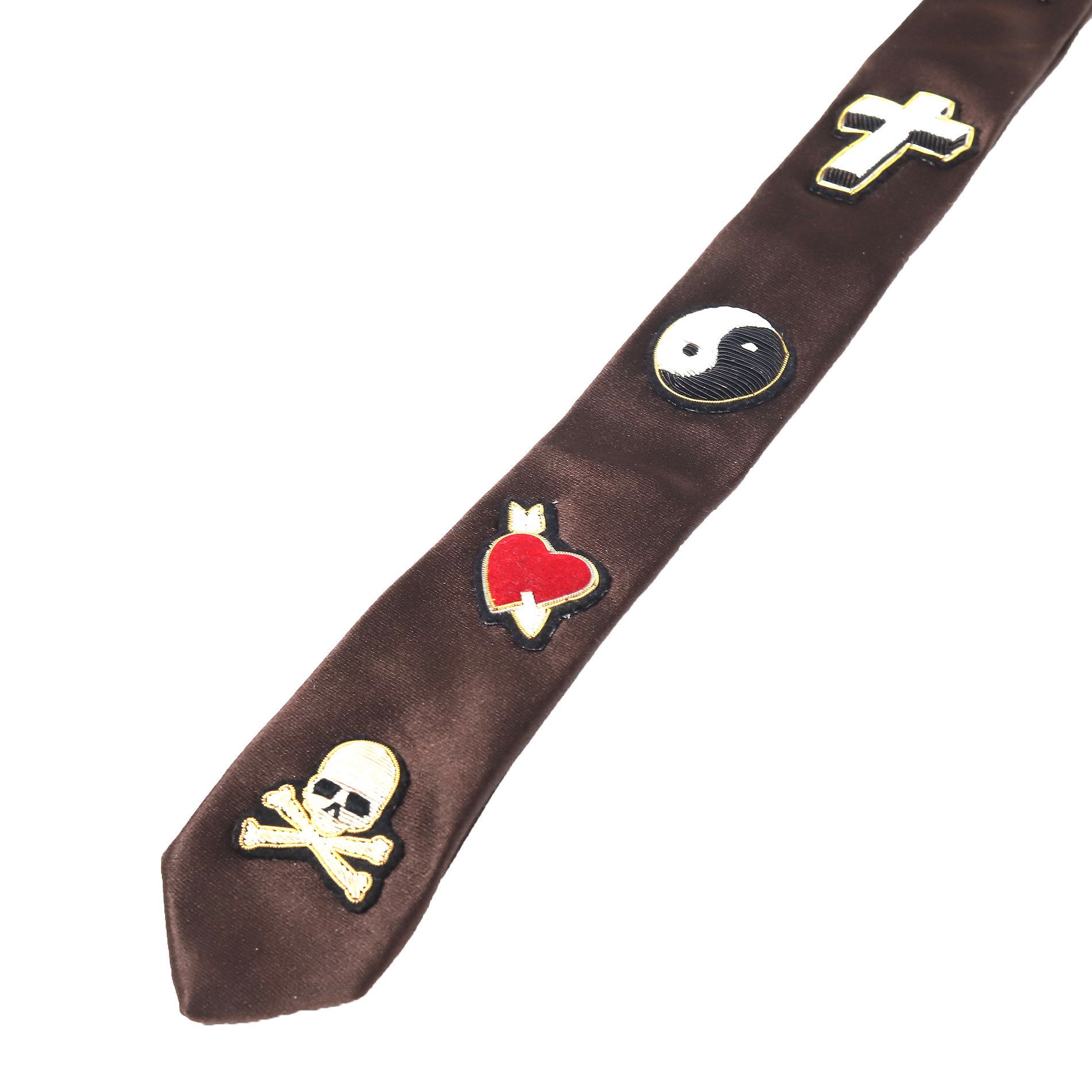 Mastermind Japan Embroidered Silk Tie Size ONE SIZE - 2 Thumbnail