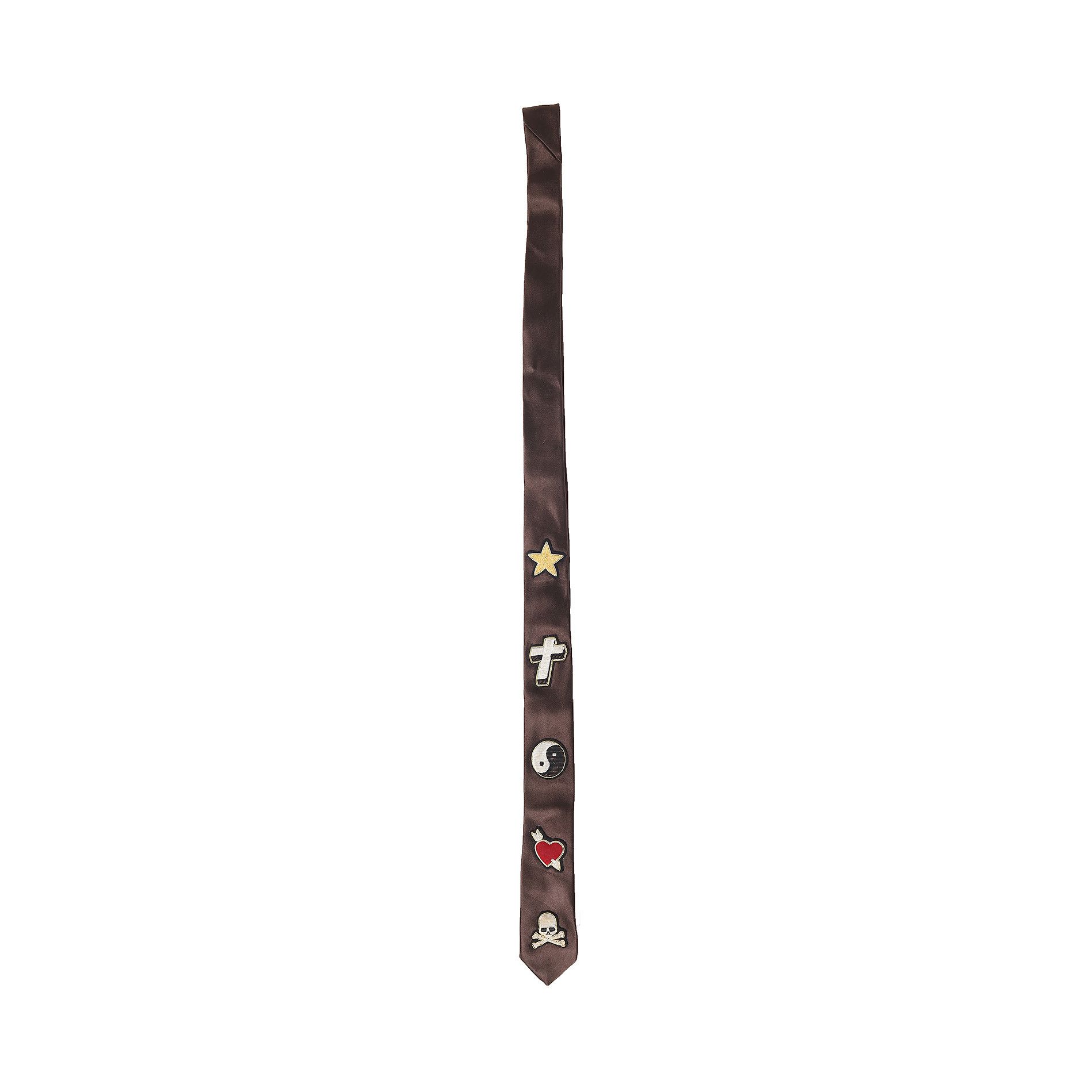 Mastermind Japan Embroidered Silk Tie Size ONE SIZE - 1 Thumbnail