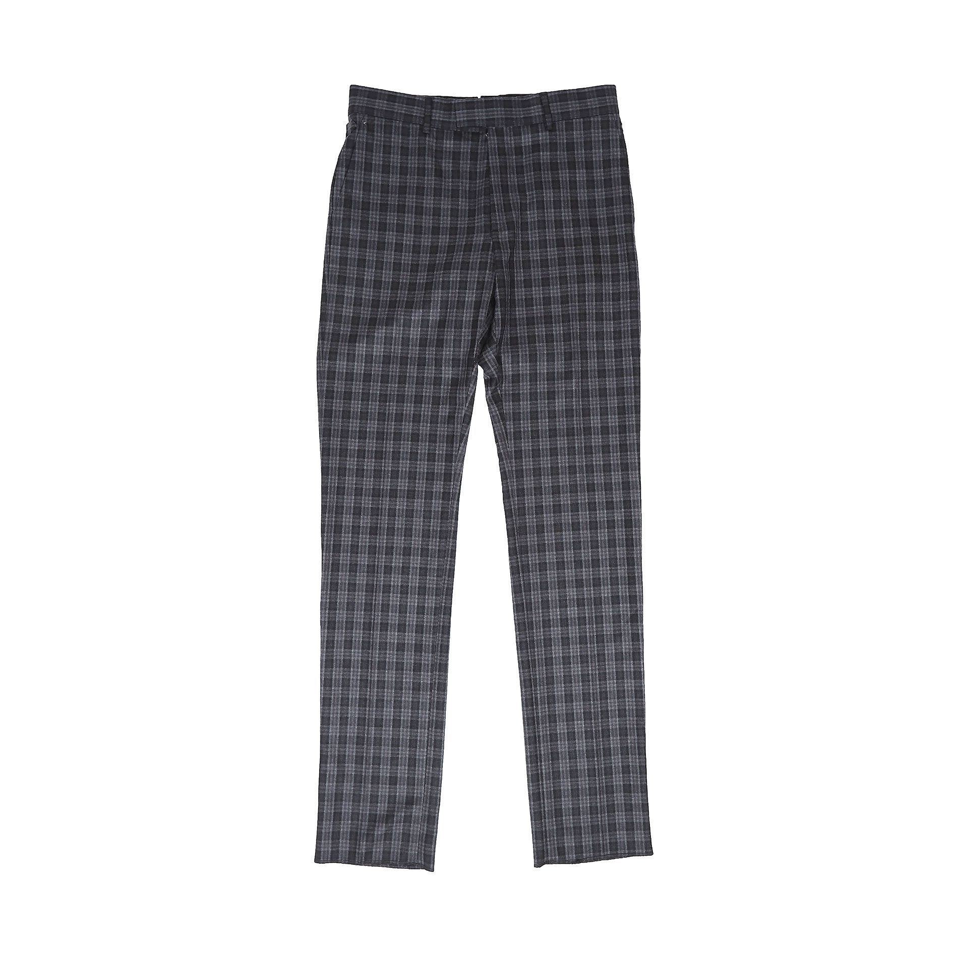 image of Louis Vuitton Fw17 Runway Checkered Wool Pants in Grey, Men's (Size 30)