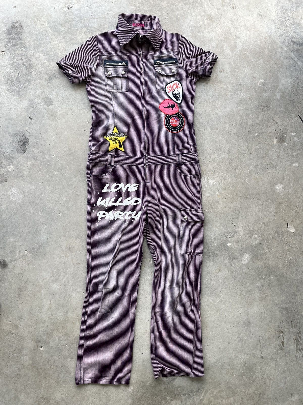 Japanese Brand × Seditionaries DIG DEEP PUNK HICKORY COVERALLS Size ONE SIZE - 2 Thumbnail