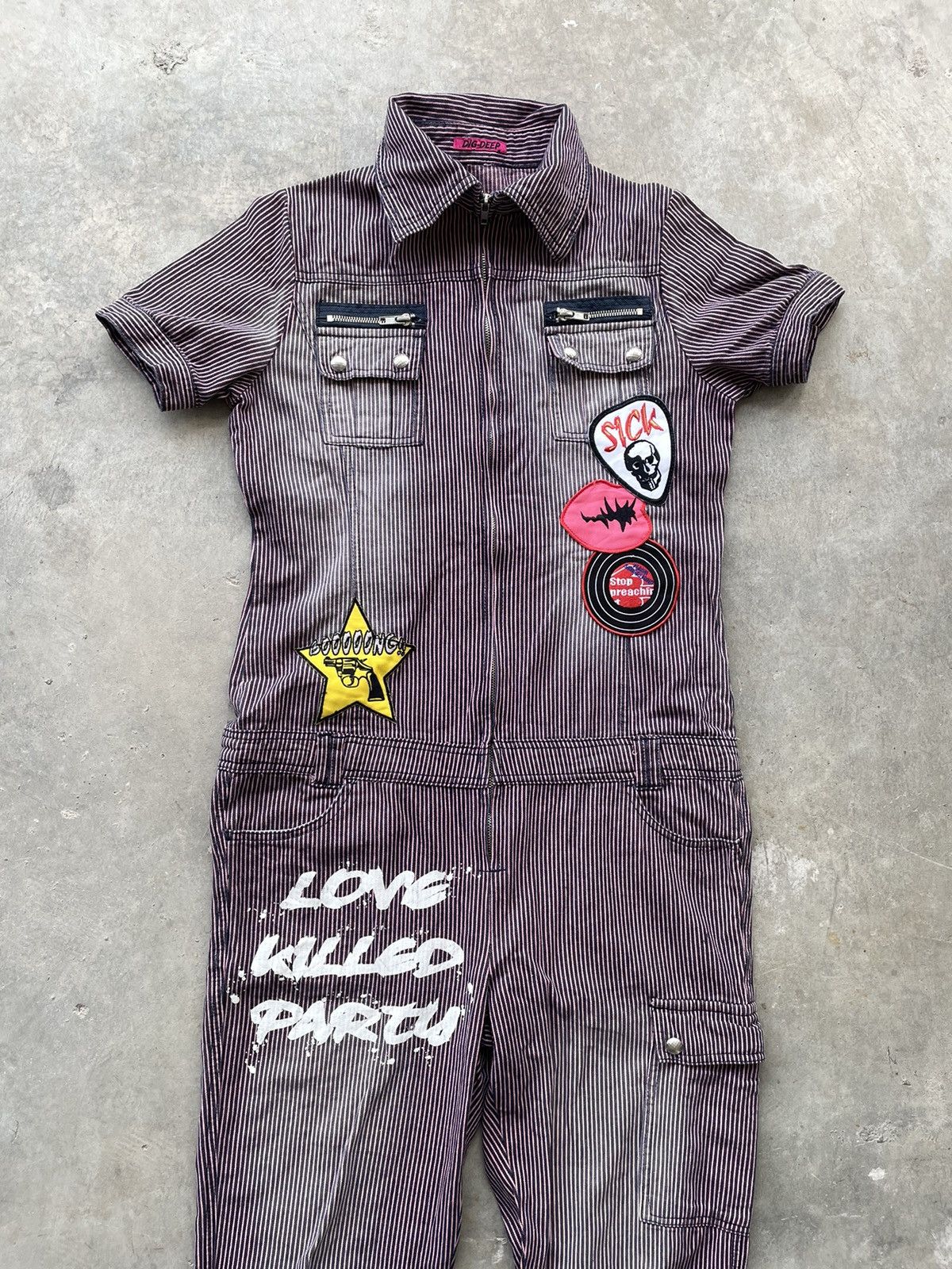 Japanese Brand × Seditionaries DIG DEEP PUNK HICKORY COVERALLS Size ONE SIZE - 1 Thumbnail