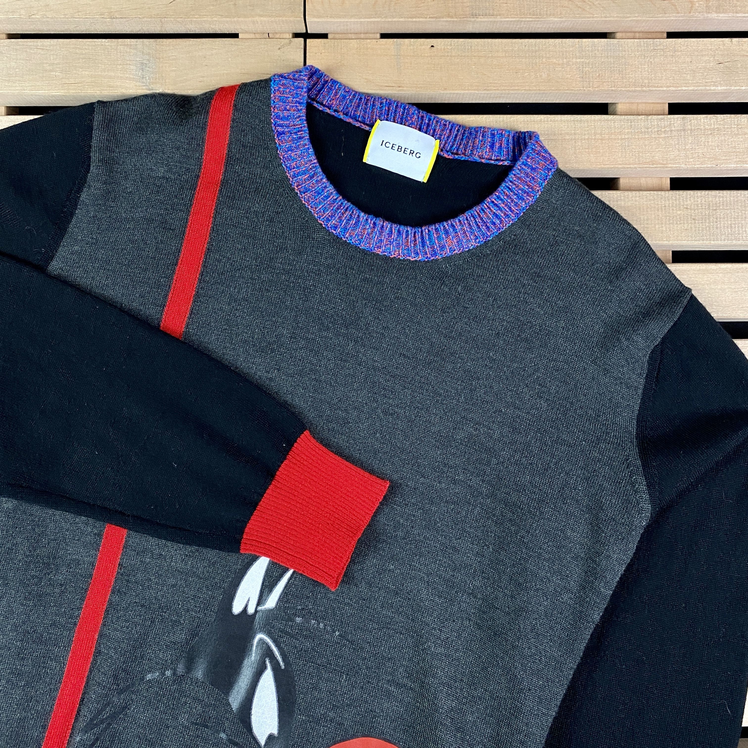 Iceberg Men’s Wool/Acrylic Sweater Iceberg x Disney Size M-L Size US M / EU 48-50 / 2 - 2 Thumbnail