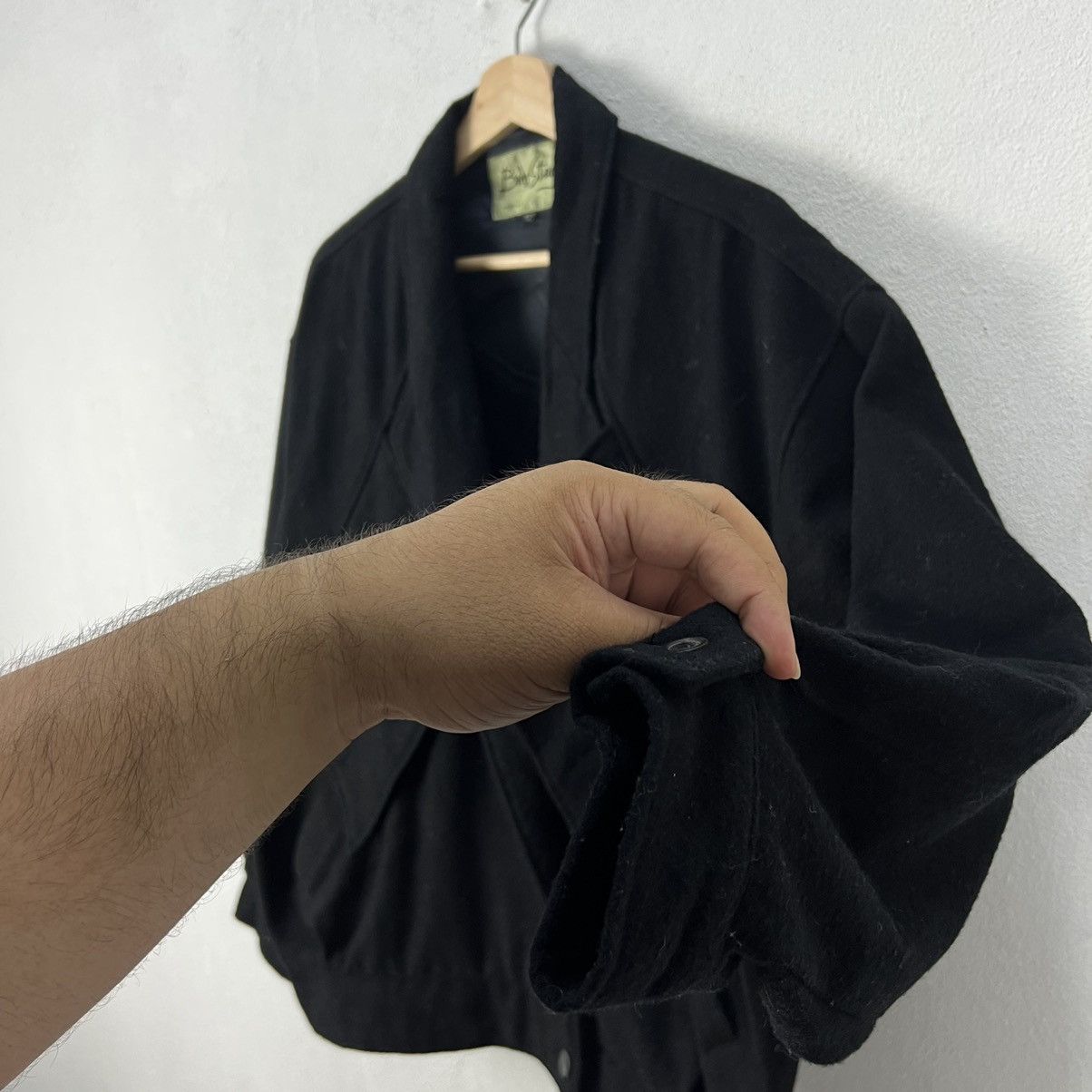 Japanese Brand RARE ULTIMATE BLACK DOUBLE BREAST BOMBER JACKET BUB STAG Size US L / EU 52-54 / 3 - 7 Thumbnail