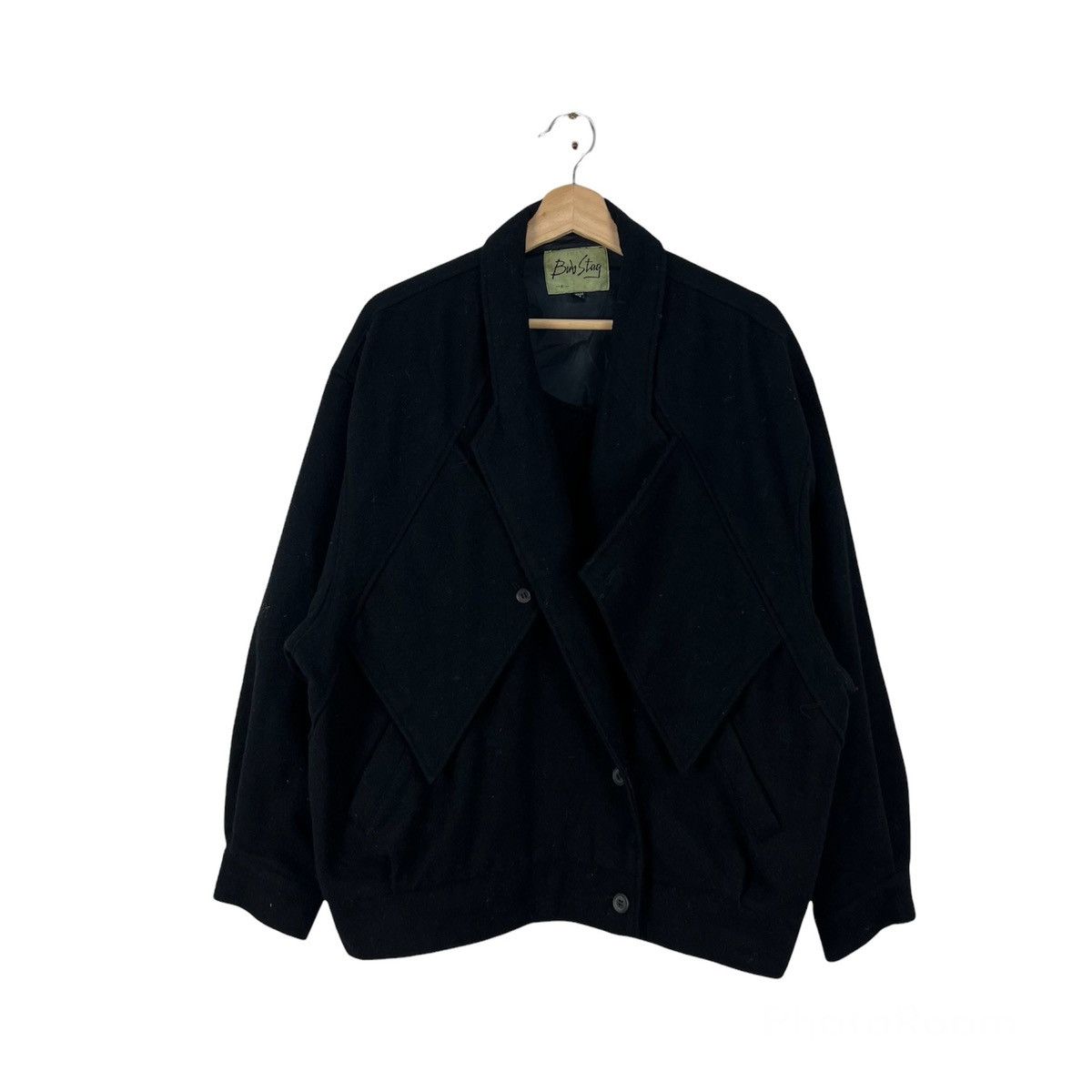 Japanese Brand RARE ULTIMATE BLACK DOUBLE BREAST BOMBER JACKET BUB STAG Size US L / EU 52-54 / 3 - 1 Thumbnail