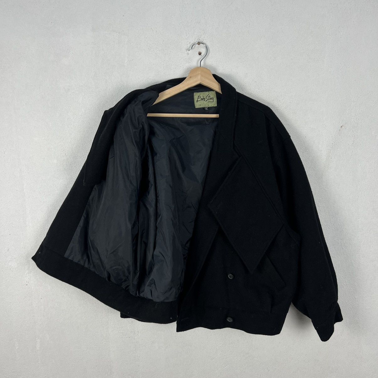 Japanese Brand RARE ULTIMATE BLACK DOUBLE BREAST BOMBER JACKET BUB STAG Size US L / EU 52-54 / 3 - 13 Thumbnail