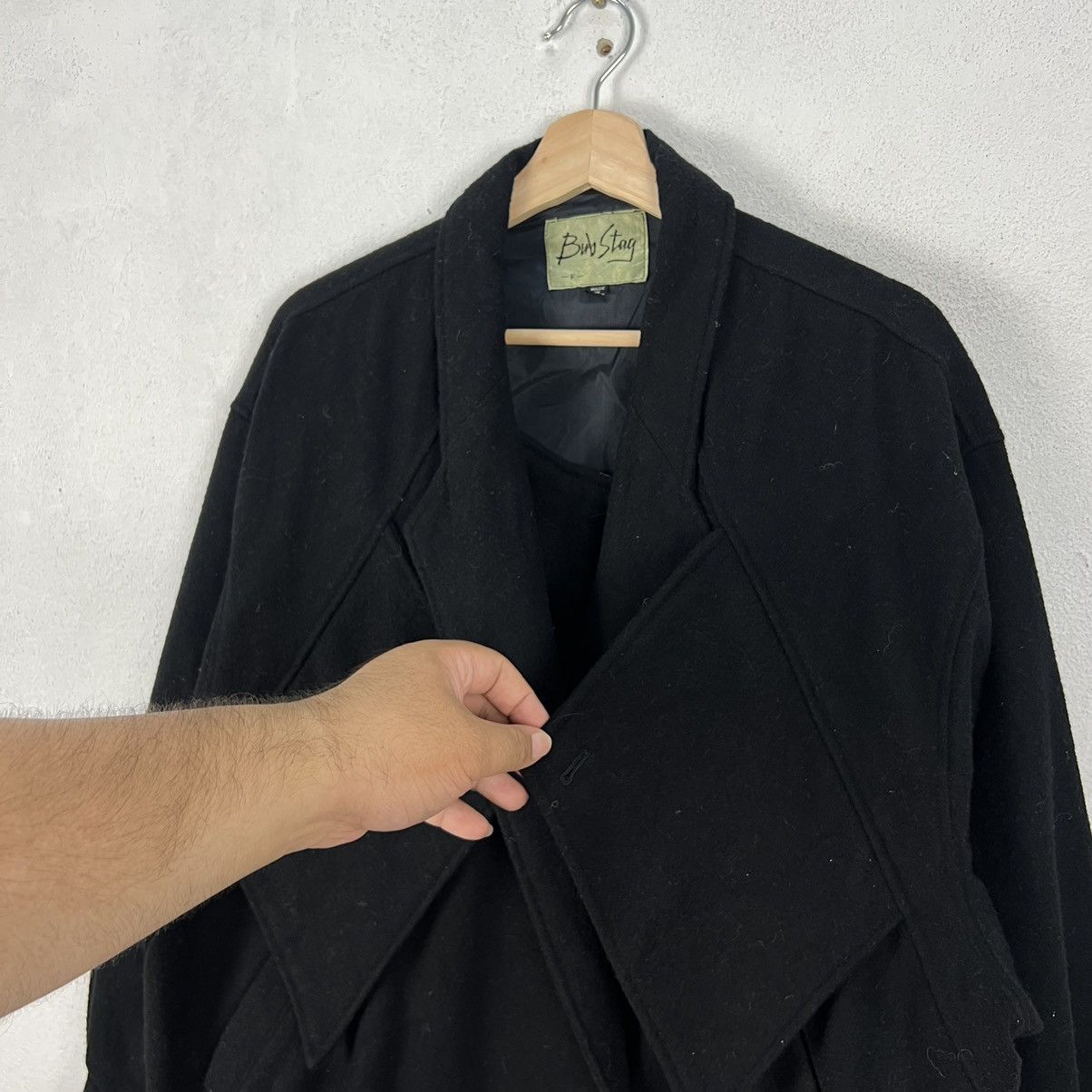 Japanese Brand RARE ULTIMATE BLACK DOUBLE BREAST BOMBER JACKET BUB STAG Size US L / EU 52-54 / 3 - 6 Thumbnail