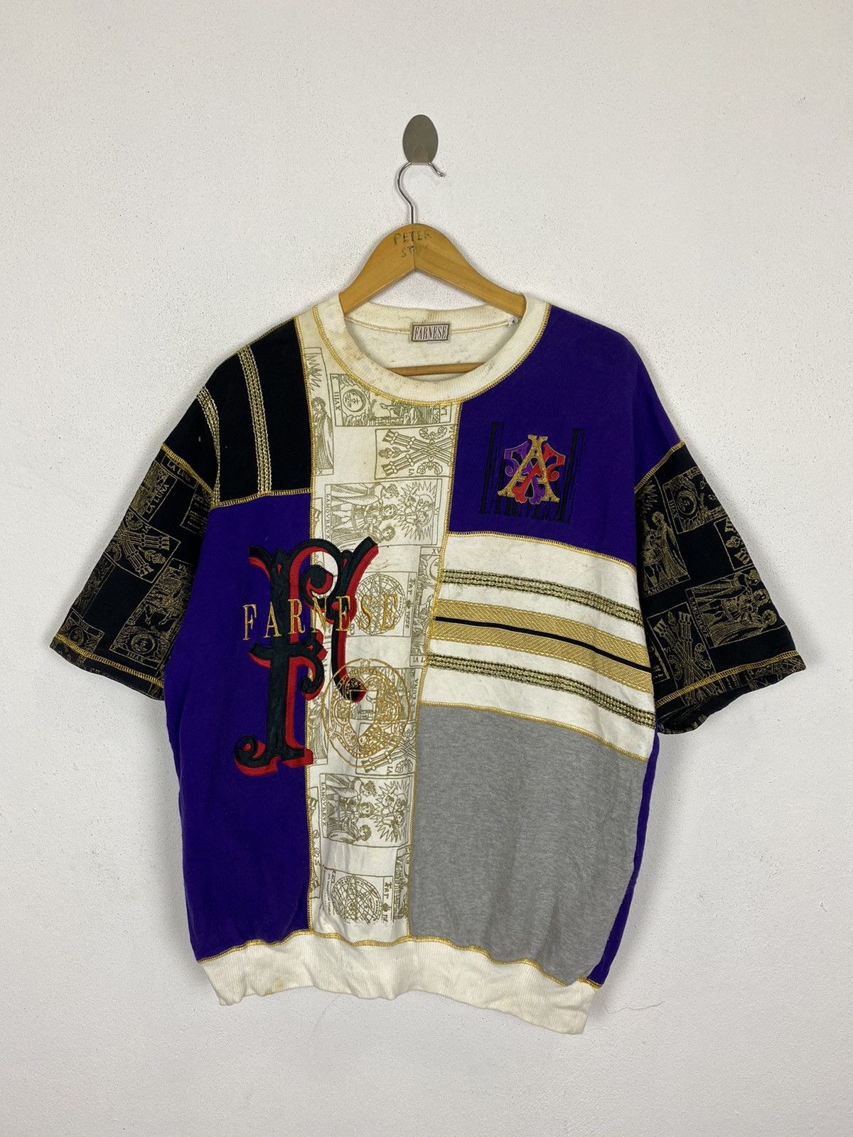 Japanese Brand × Vintage VINTAGE FARNESE EMBROIDEREY LOGO SHORT SLEEVE SWEATER Size US L / EU 52-54 / 3 - 2 Thumbnail