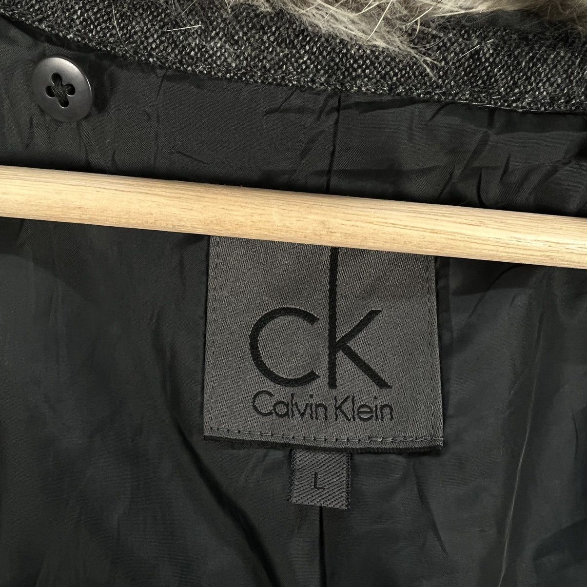 Calvin Klein CALVIN KLEIN MINK FUR COLLAR ZIPPER JACKET Size US L / EU 52-54 / 3 - 12 Thumbnail