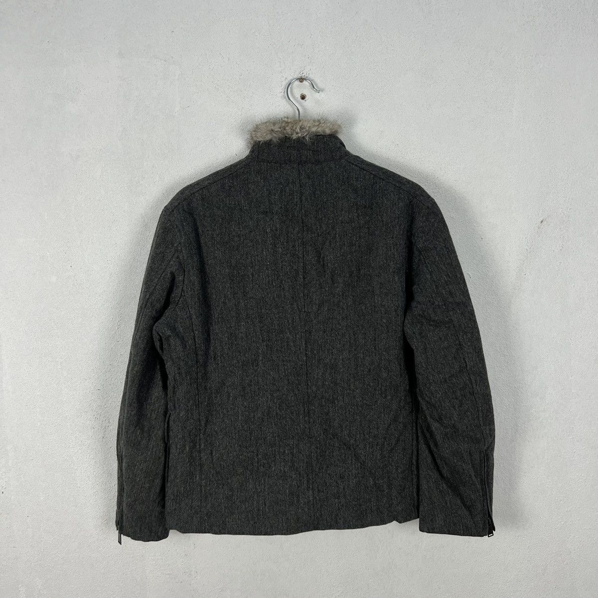 Calvin Klein CALVIN KLEIN MINK FUR COLLAR ZIPPER JACKET Size US L / EU 52-54 / 3 - 8 Thumbnail