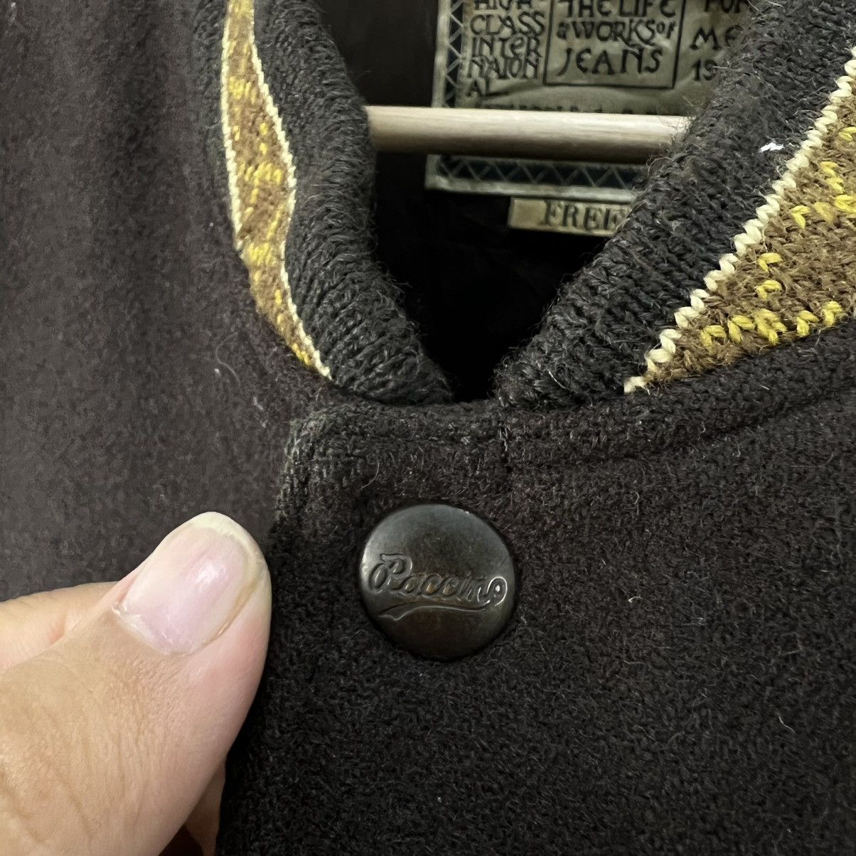 Japanese Brand VINTAGE VARSITY JACKET PACCINO BIG LOGO LEATHER HANDLING Size US M / EU 48-50 / 2 - 14 Thumbnail