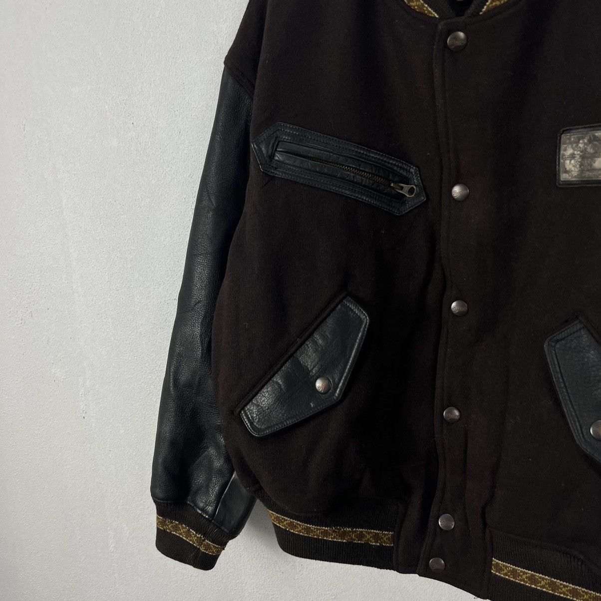 Japanese Brand VINTAGE VARSITY JACKET PACCINO BIG LOGO LEATHER HANDLING Size US M / EU 48-50 / 2 - 5 Thumbnail