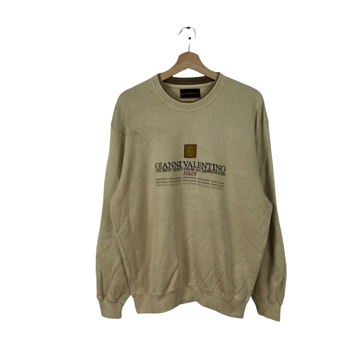 Japanese Brand VINTAGE GIANNI VALENTINO SWEATSHIRT BIG LOGO Size US L / EU 52-54 / 3 - 1 Thumbnail