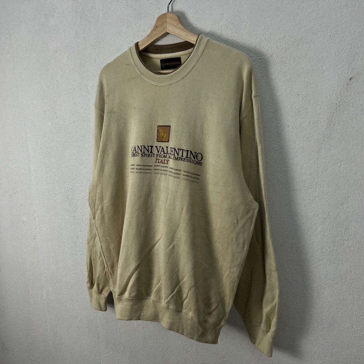 Japanese Brand VINTAGE GIANNI VALENTINO SWEATSHIRT BIG LOGO Size US L / EU 52-54 / 3 - 2 Thumbnail