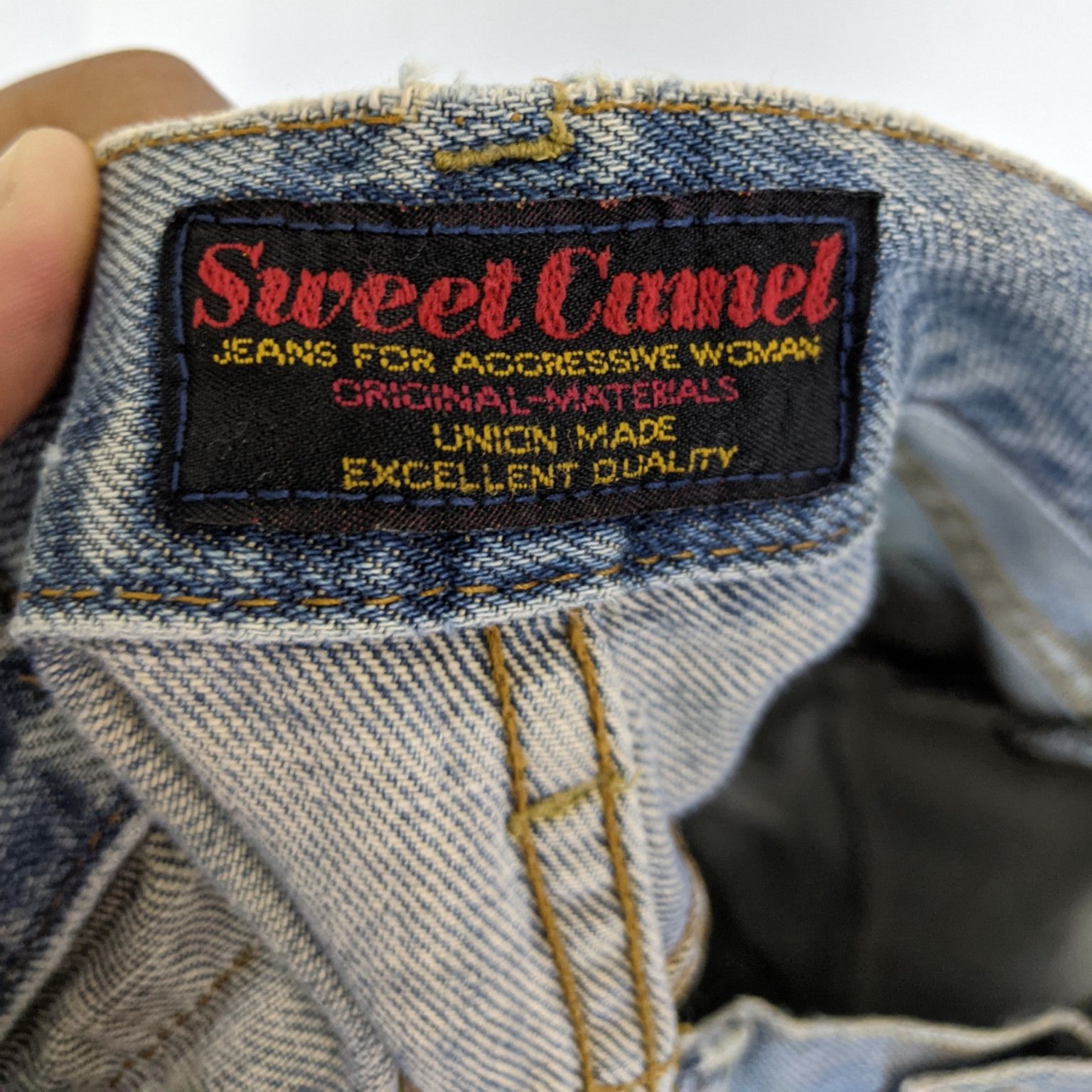 Japanese Brand Vintage SWEET CAMEL Japan Denim Jeans Pant Acid Wash Size US 29 - 10 Thumbnail
