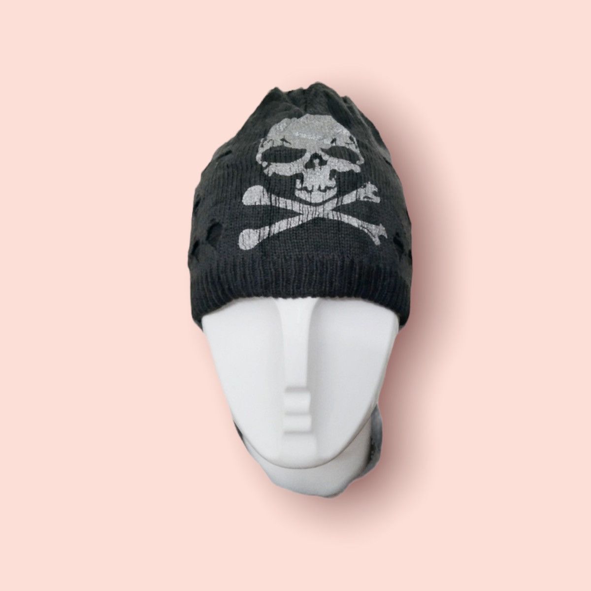 Seditionaries VINTAGE SKULL BEANIE REVERSIBLE STRIPES AND DISTRESSED Size ONE SIZE - 3 Thumbnail