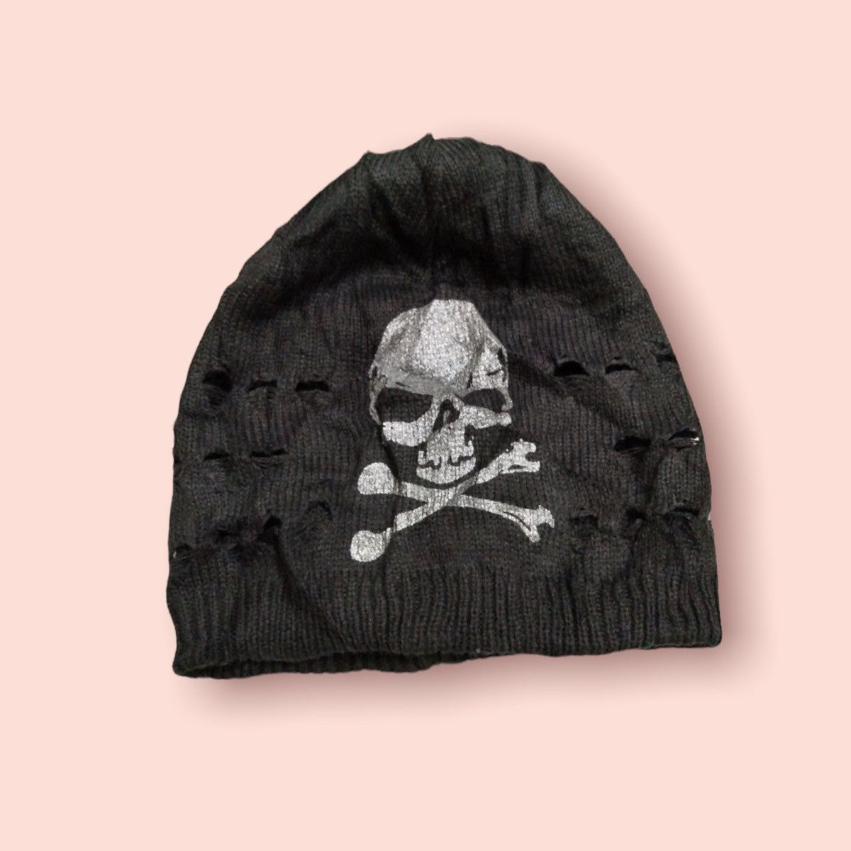 Seditionaries VINTAGE SKULL BEANIE REVERSIBLE STRIPES AND DISTRESSED Size ONE SIZE - 10 Thumbnail