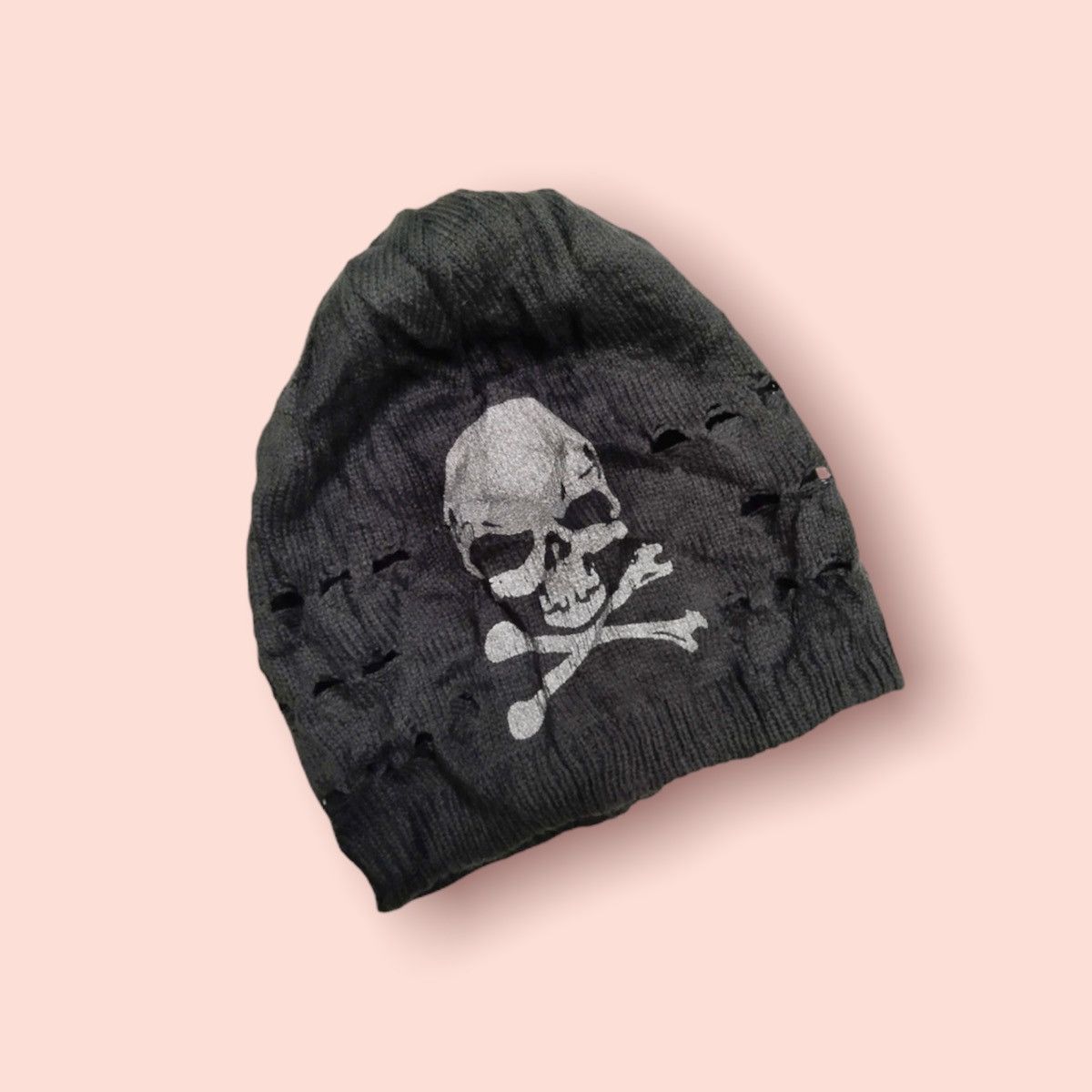 Seditionaries VINTAGE SKULL BEANIE REVERSIBLE STRIPES AND DISTRESSED Size ONE SIZE - 9 Thumbnail