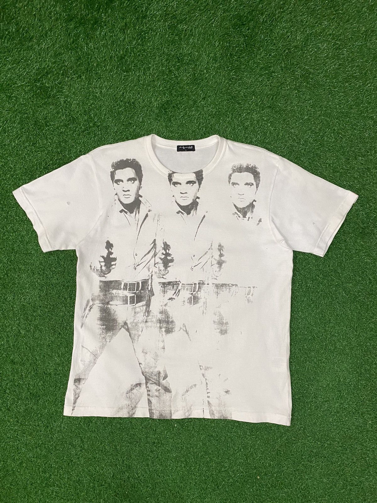 Andy Warhol Vintage Y2K Elvis Presley x Andy Warhol over printed tee Size US L / EU 52-54 / 3 - 1 Thumbnail