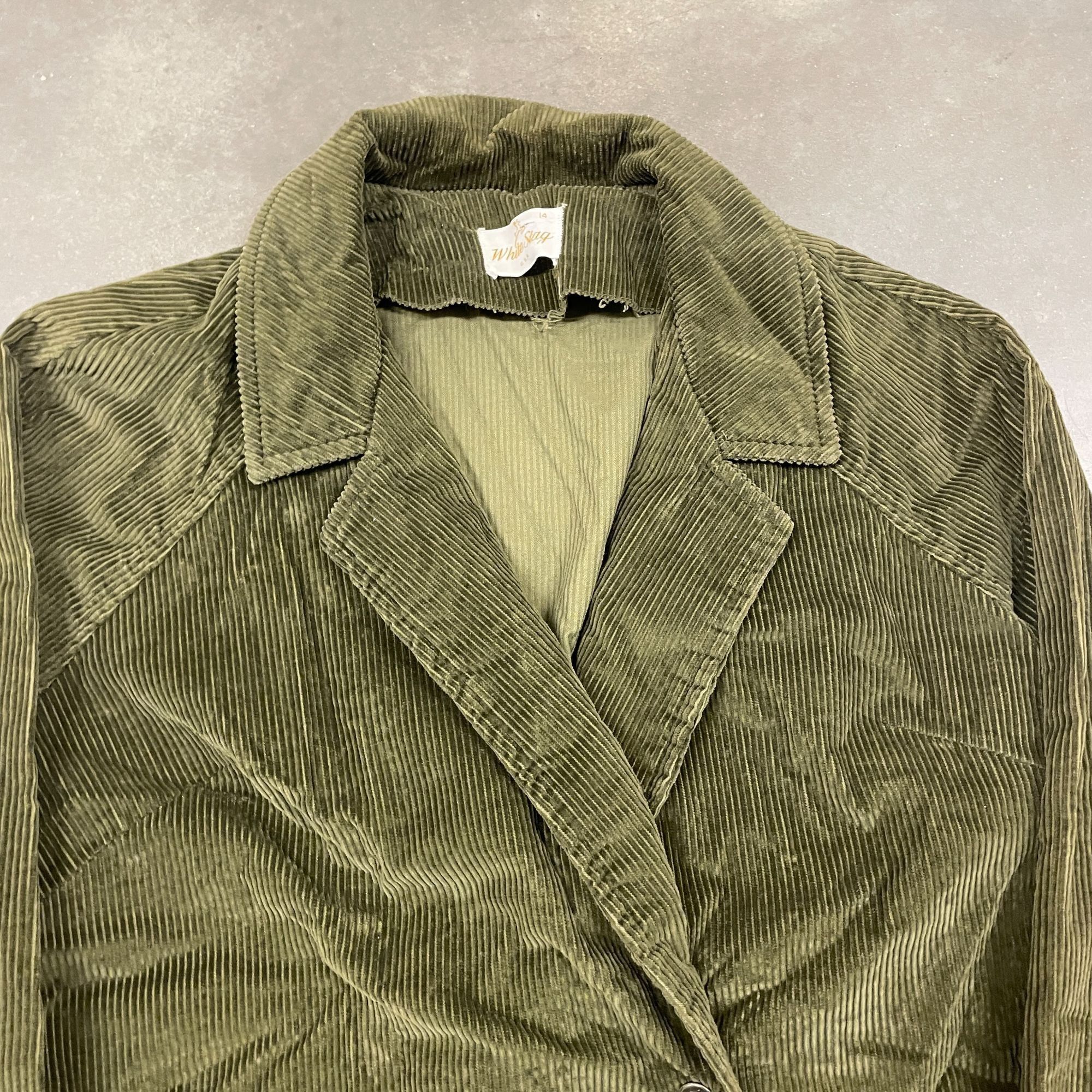 Vintage 60s VTG Green/Brown White Stag Corduroy Double Breasted Blaz Size XL / US 12-14 / IT 48-50 - 3 Thumbnail