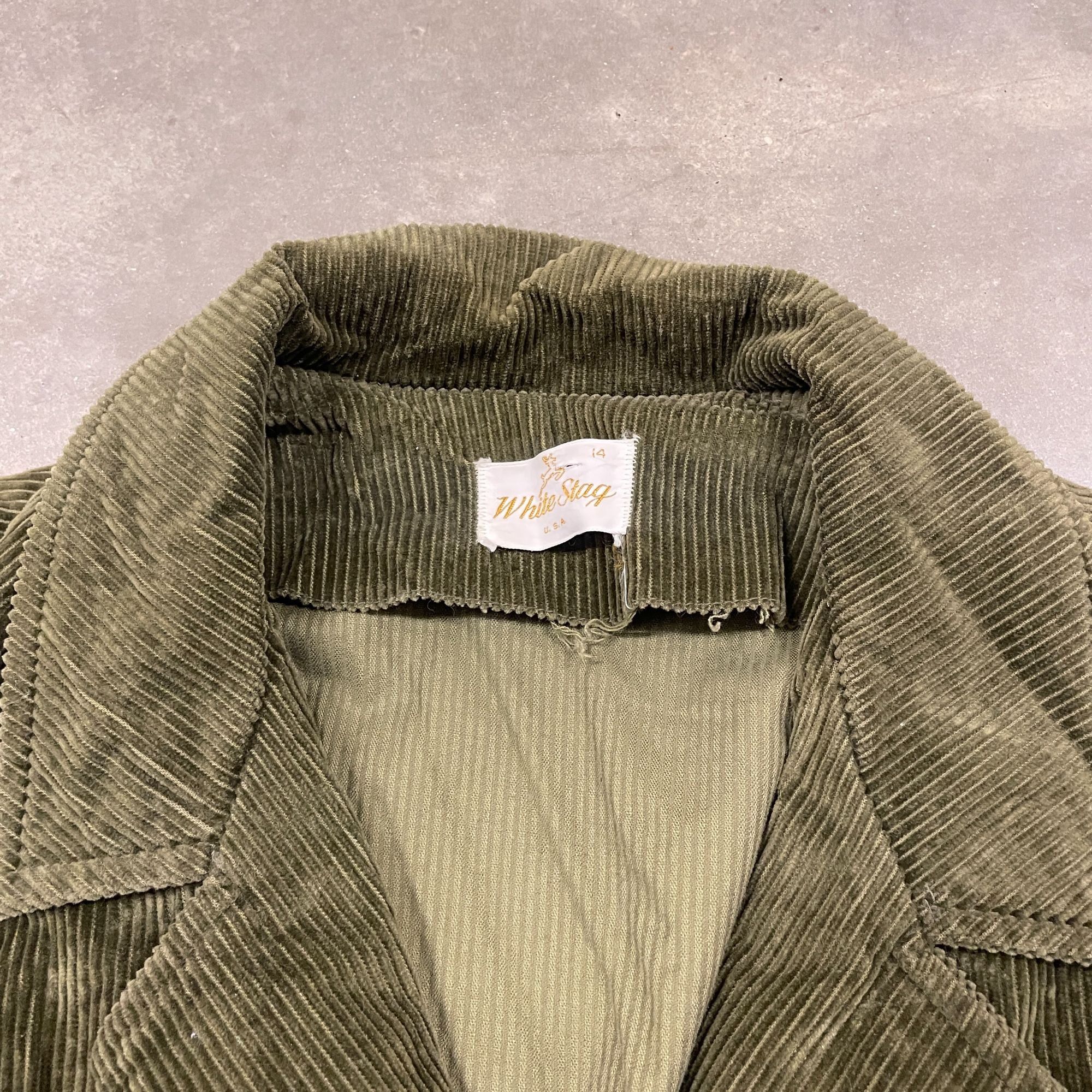 Vintage 60s VTG Green/Brown White Stag Corduroy Double Breasted Blaz Size XL / US 12-14 / IT 48-50 - 8 Thumbnail