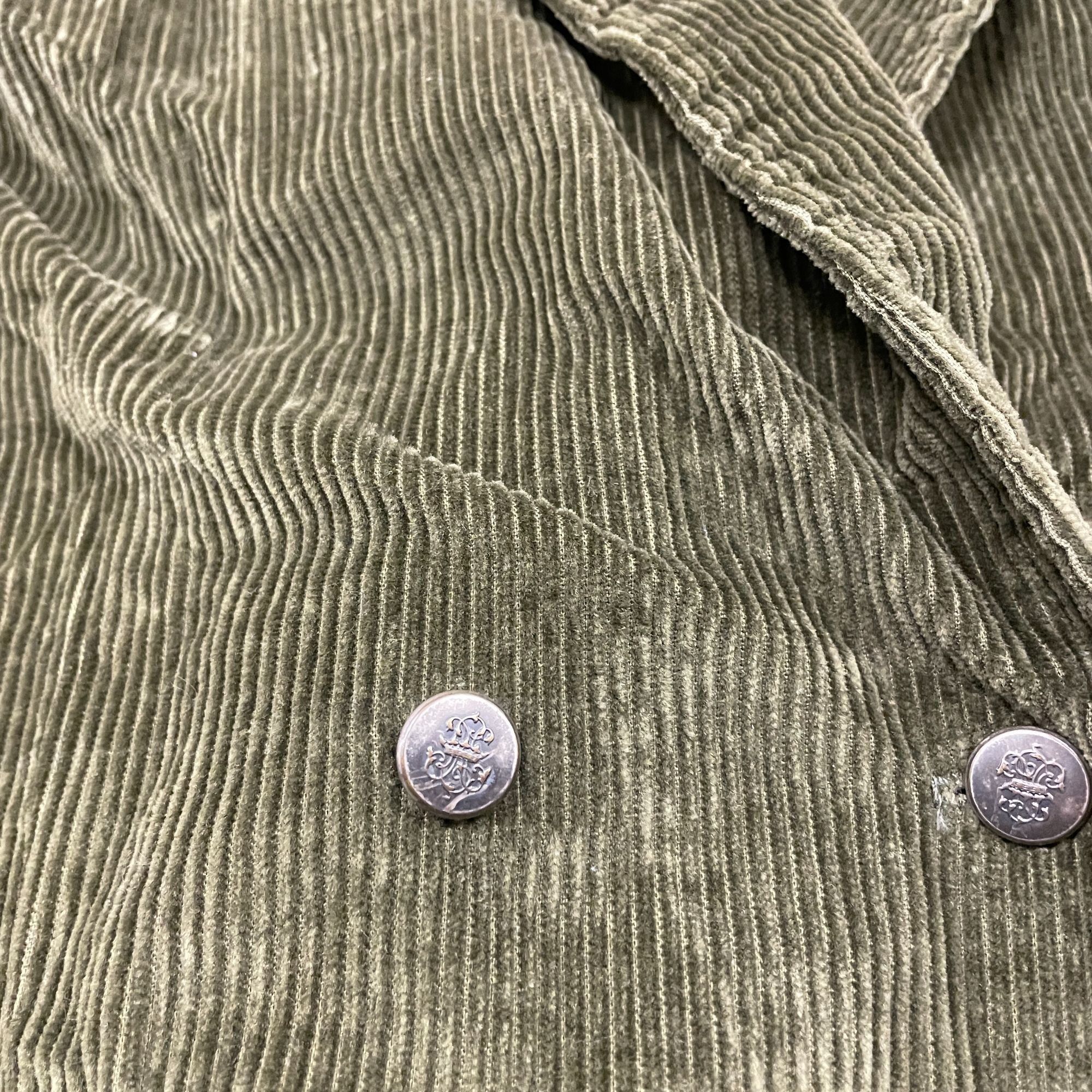 Vintage 60s VTG Green/Brown White Stag Corduroy Double Breasted Blaz Size XL / US 12-14 / IT 48-50 - 7 Thumbnail