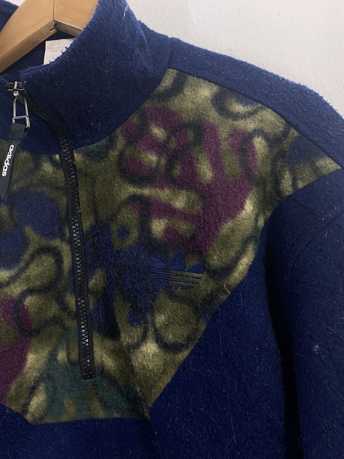 Adidas × Vintage Vintage 90’s Adidas Fleece Jacket Half zipper Multicoloured Size US M / EU 48-50 / 2 - 4 Thumbnail