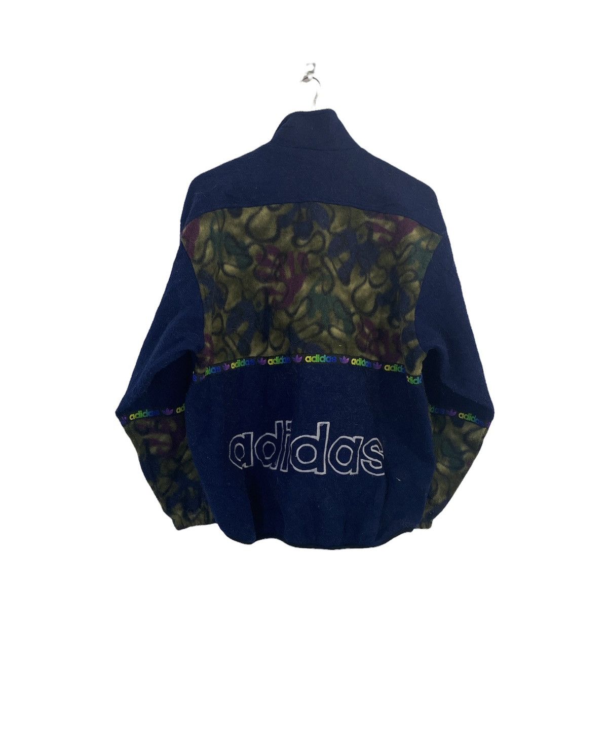 Adidas × Vintage Vintage 90’s Adidas Fleece Jacket Half zipper Multicoloured Size US M / EU 48-50 / 2 - 2 Thumbnail
