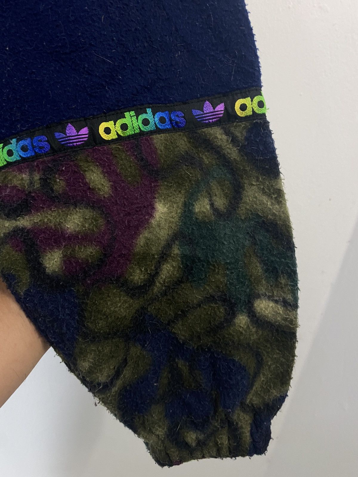 Adidas × Vintage Vintage 90’s Adidas Fleece Jacket Half zipper Multicoloured Size US M / EU 48-50 / 2 - 5 Thumbnail