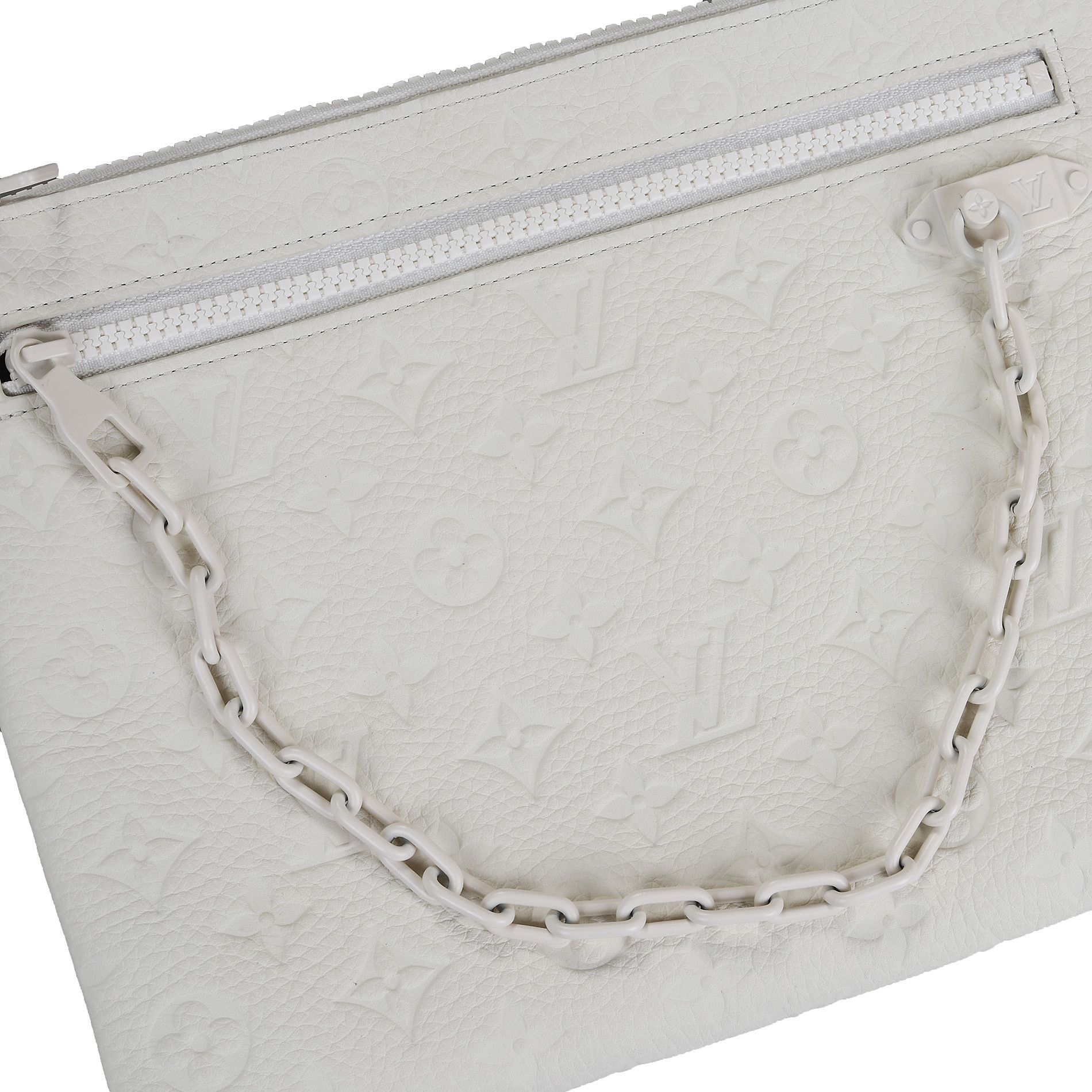Louis Vuitton FW19 Sample White Leather Monogram Pochette Size ONE SIZE - 3 Thumbnail