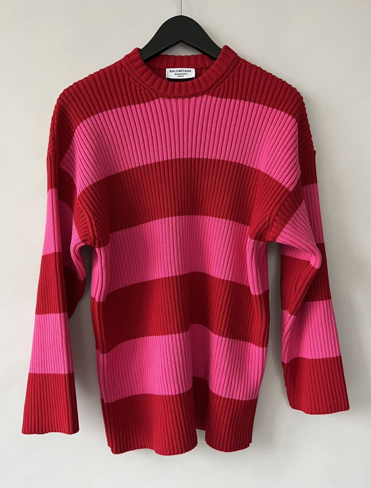 Balenciaga Balenciaga Bicolor Stripe Oversized Sweater with logo print Size US S / EU 44-46 / 1 - 2 Thumbnail