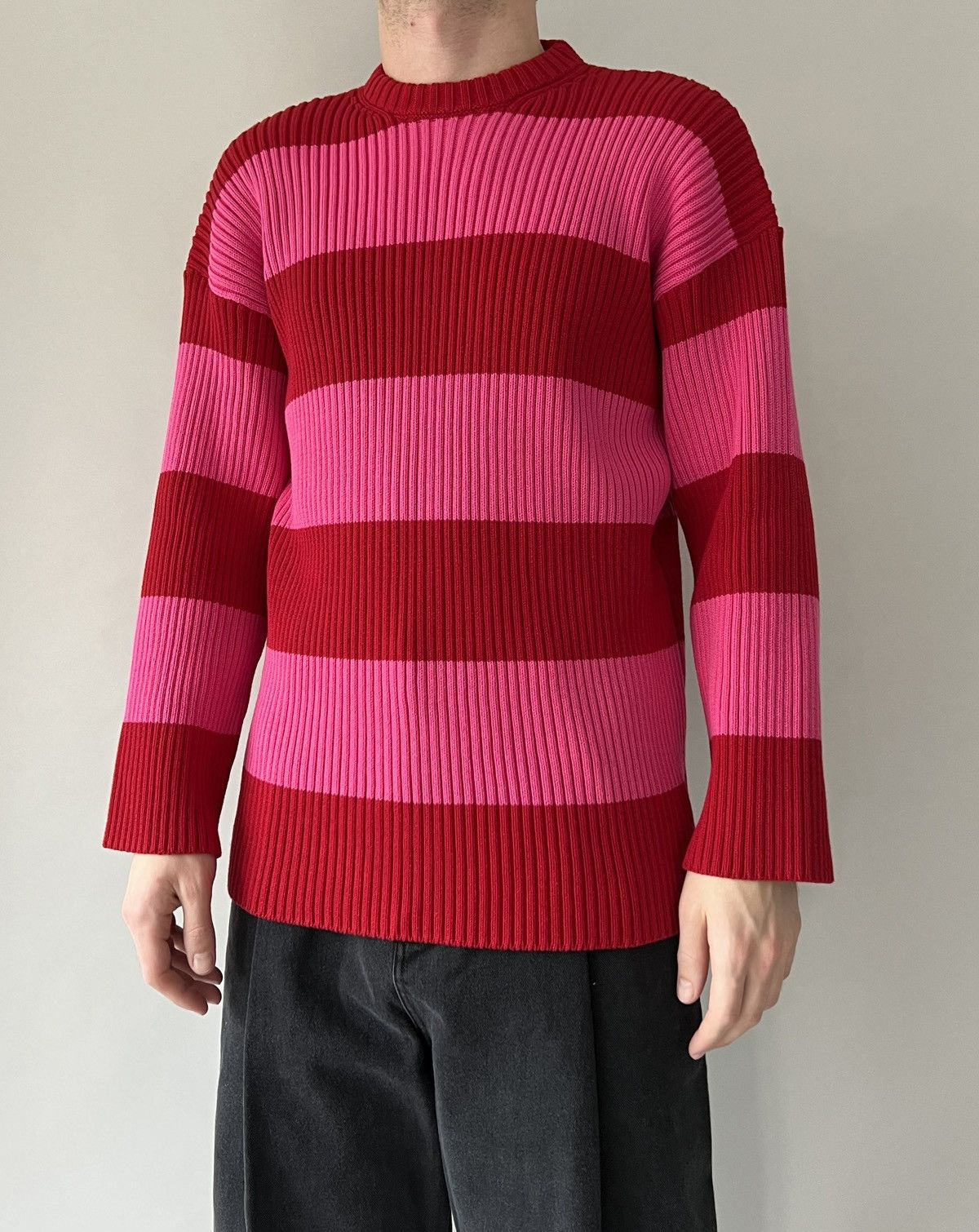 Balenciaga Balenciaga Bicolor Stripe Oversized Sweater with logo print Size US S / EU 44-46 / 1 - 7 Thumbnail