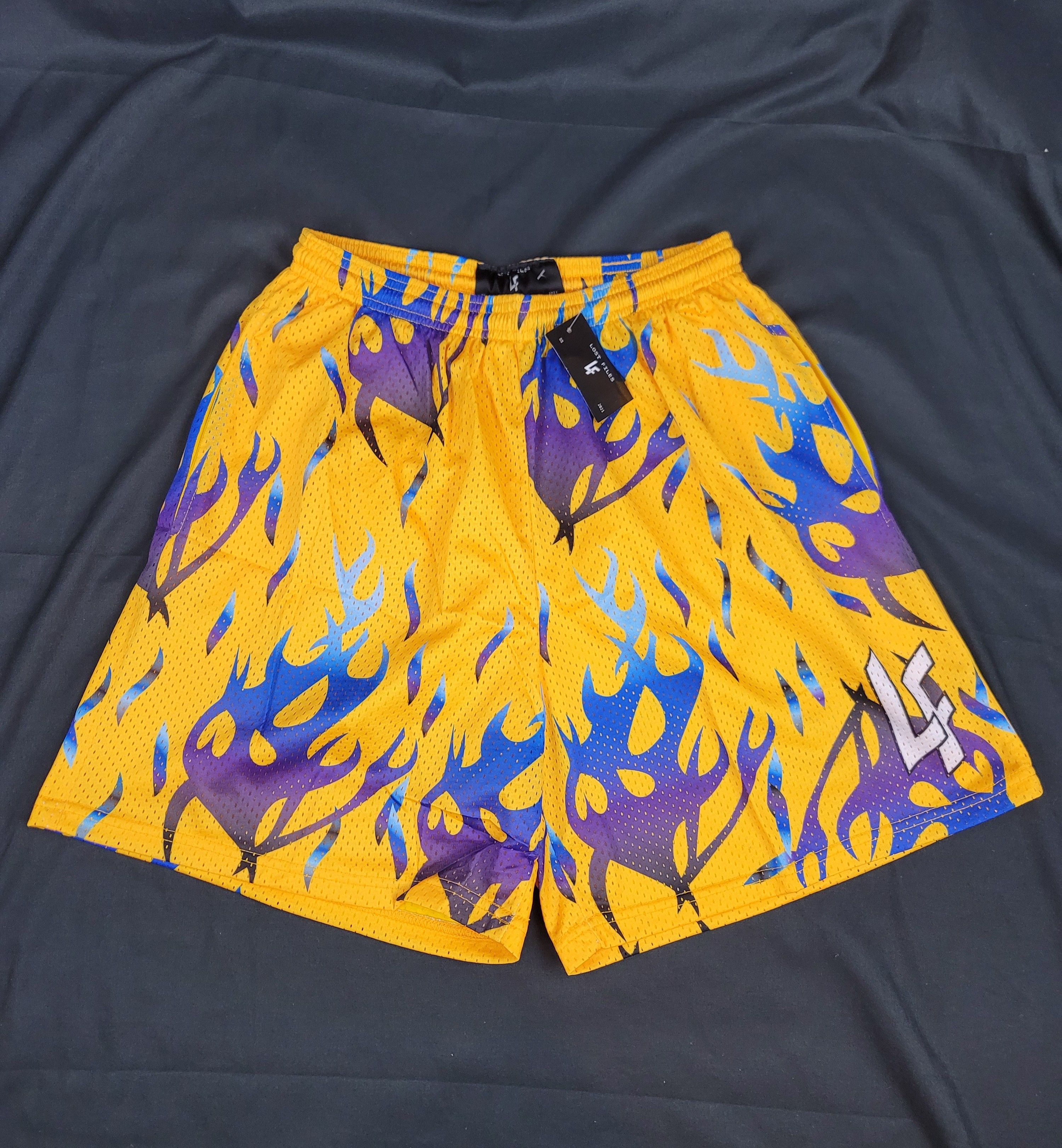 Lost Enterprises Lost Files Yellow Flames Shorts Size Large Brand New Size US 34 / EU 50 - 1 Thumbnail