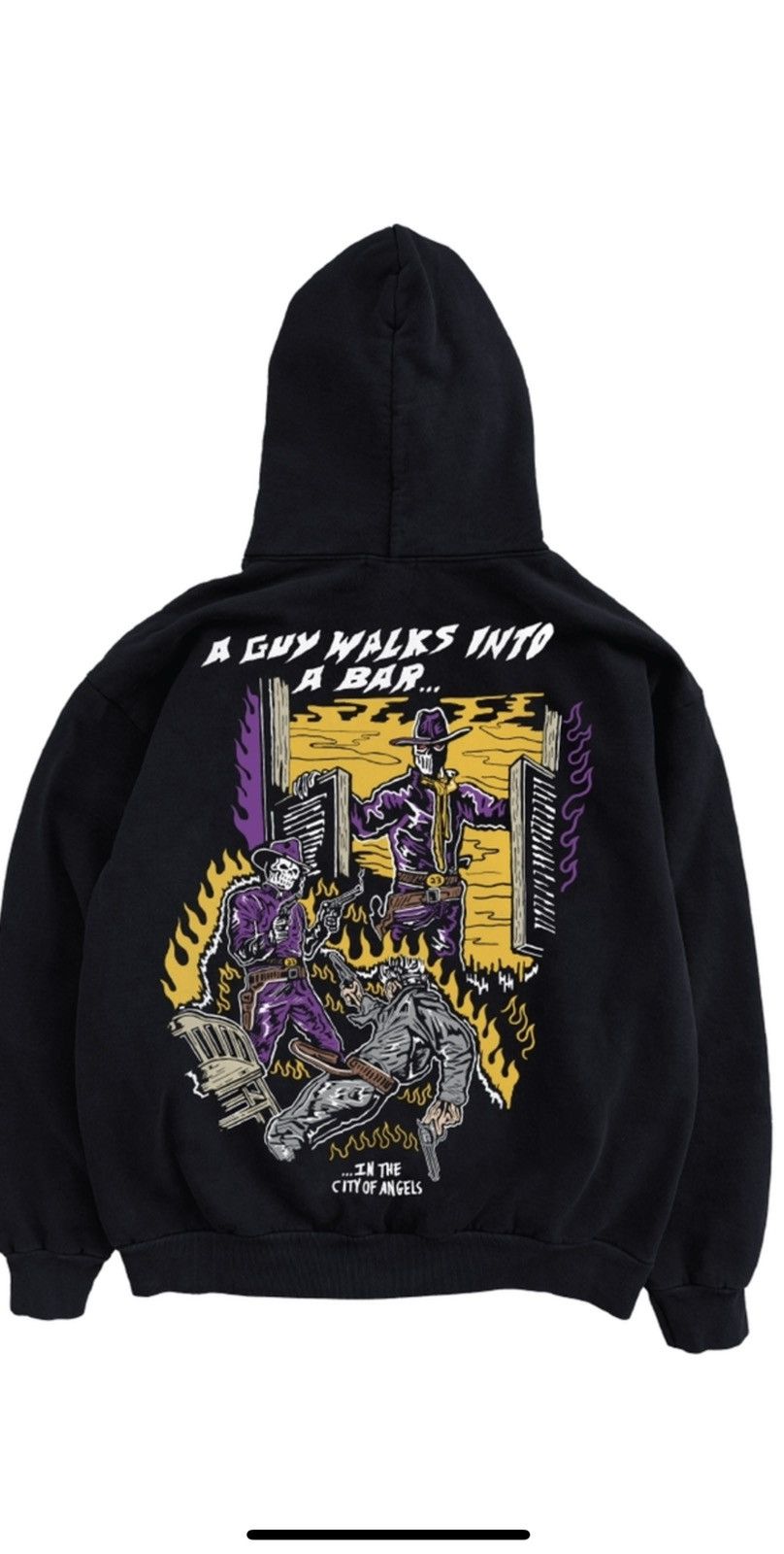 image of Warren Lotas A Guy Walks Into A Bar Hoodie in Black, Men's (Size Small)
