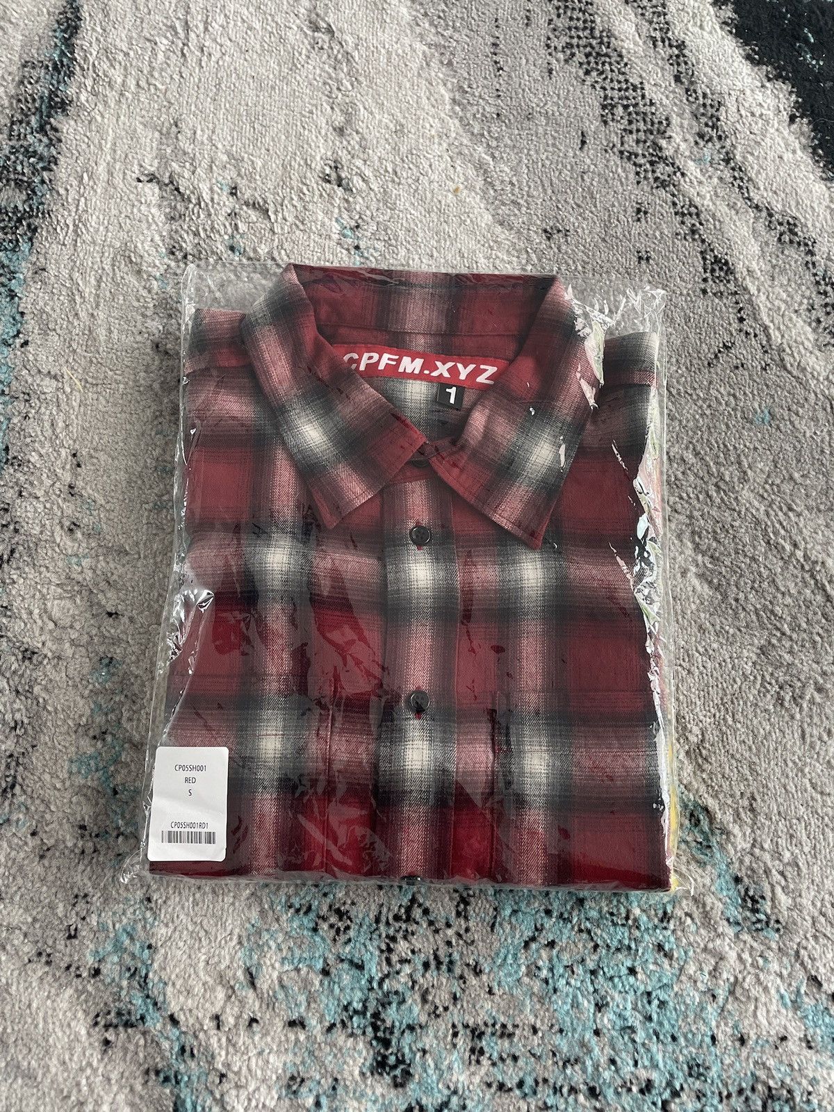 image of Cactus Plant Flea Market Double Vision Red Check Shirt, Men's (Size Small)